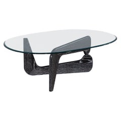 Mid-Century Modern Cerused Oak Cocktail Table in the Style of Noguchi