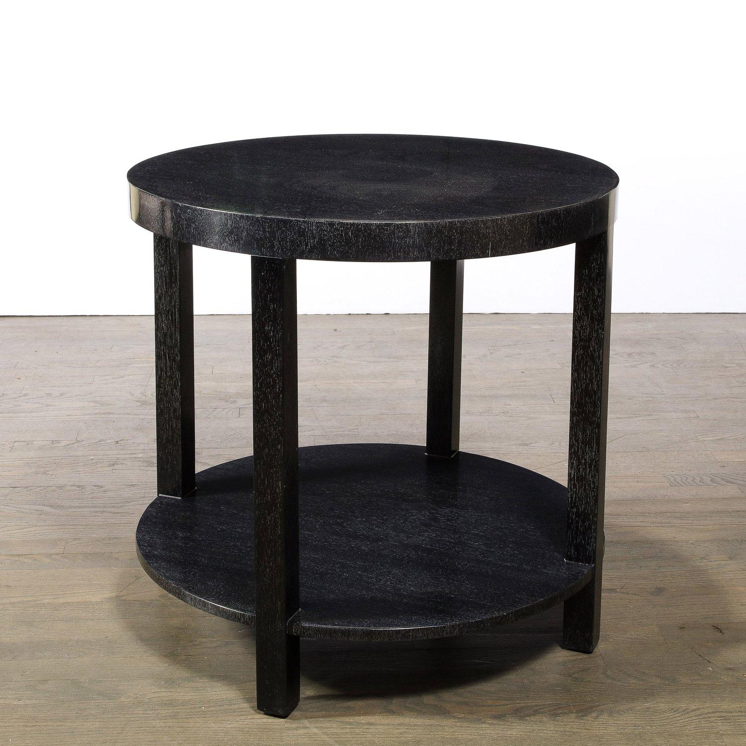 Mid-Century Modern Cerused Walnut Side Table by T.H. Robsjohn-Gibbings For Sale 2