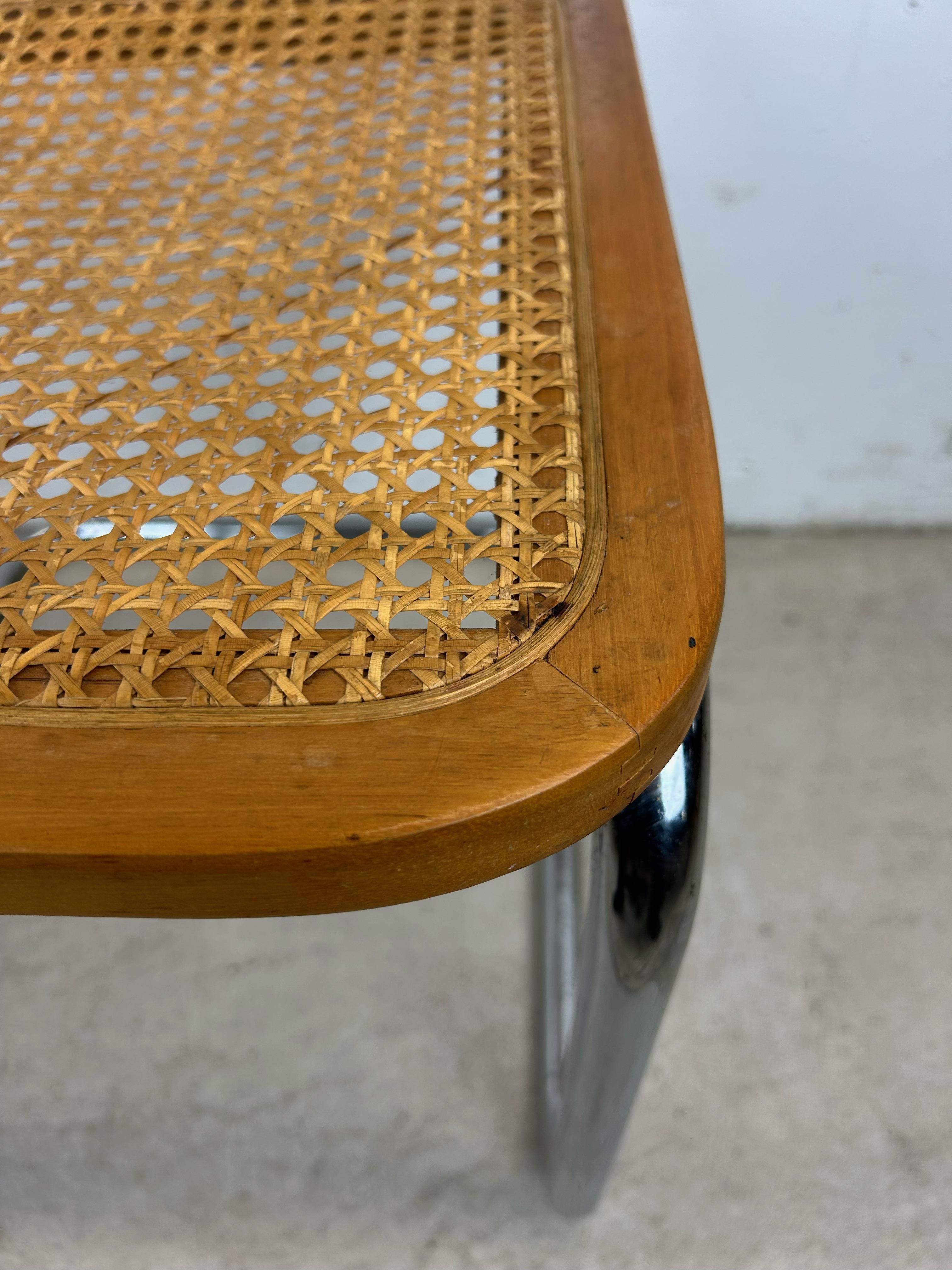 Silla Estilo Cesca Moderna de Mitad de Siglo con Asiento de Caña en Bueno estado para la venta en Freehold, NJ