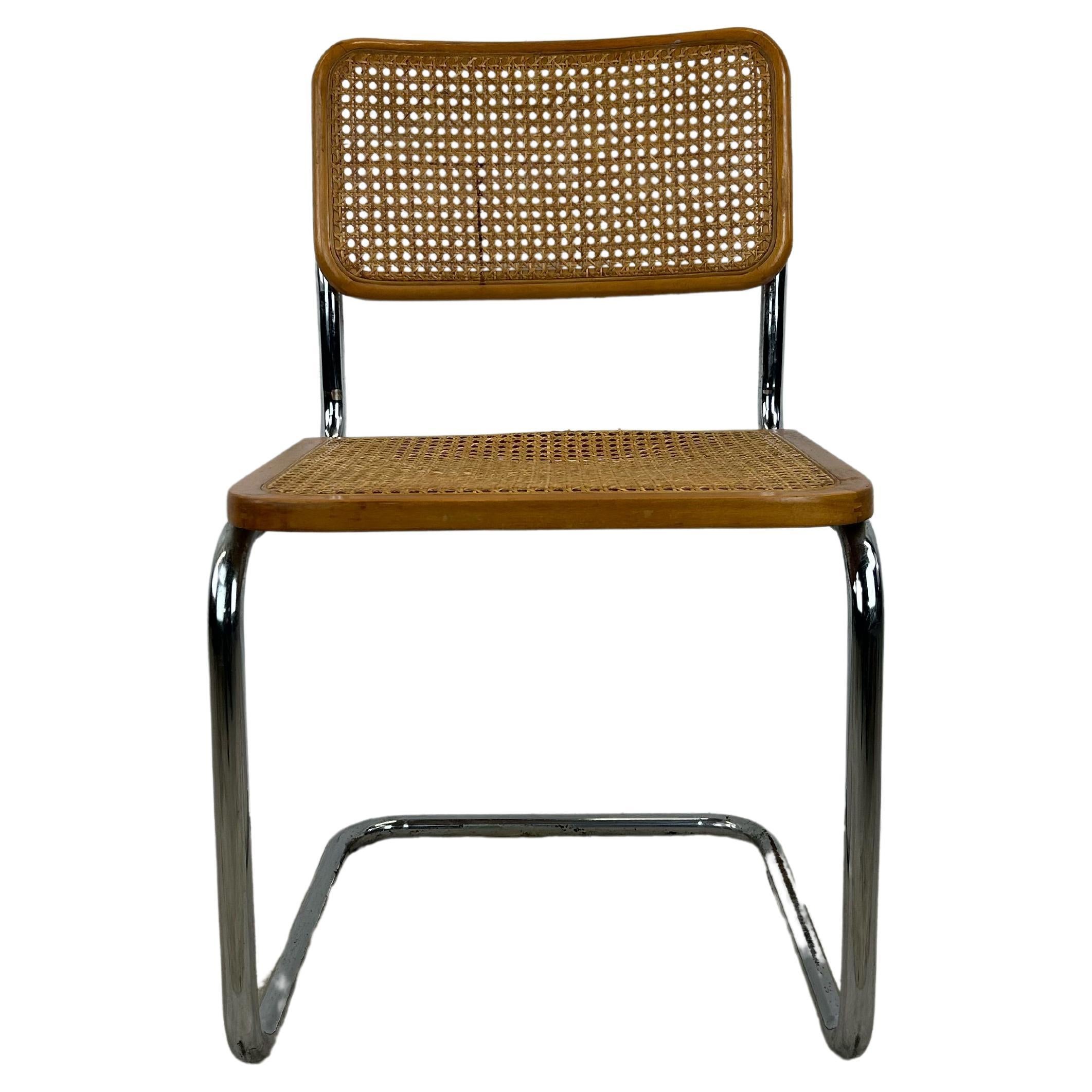 Mid Century Modern Cesca Style Chair with Caned Seat