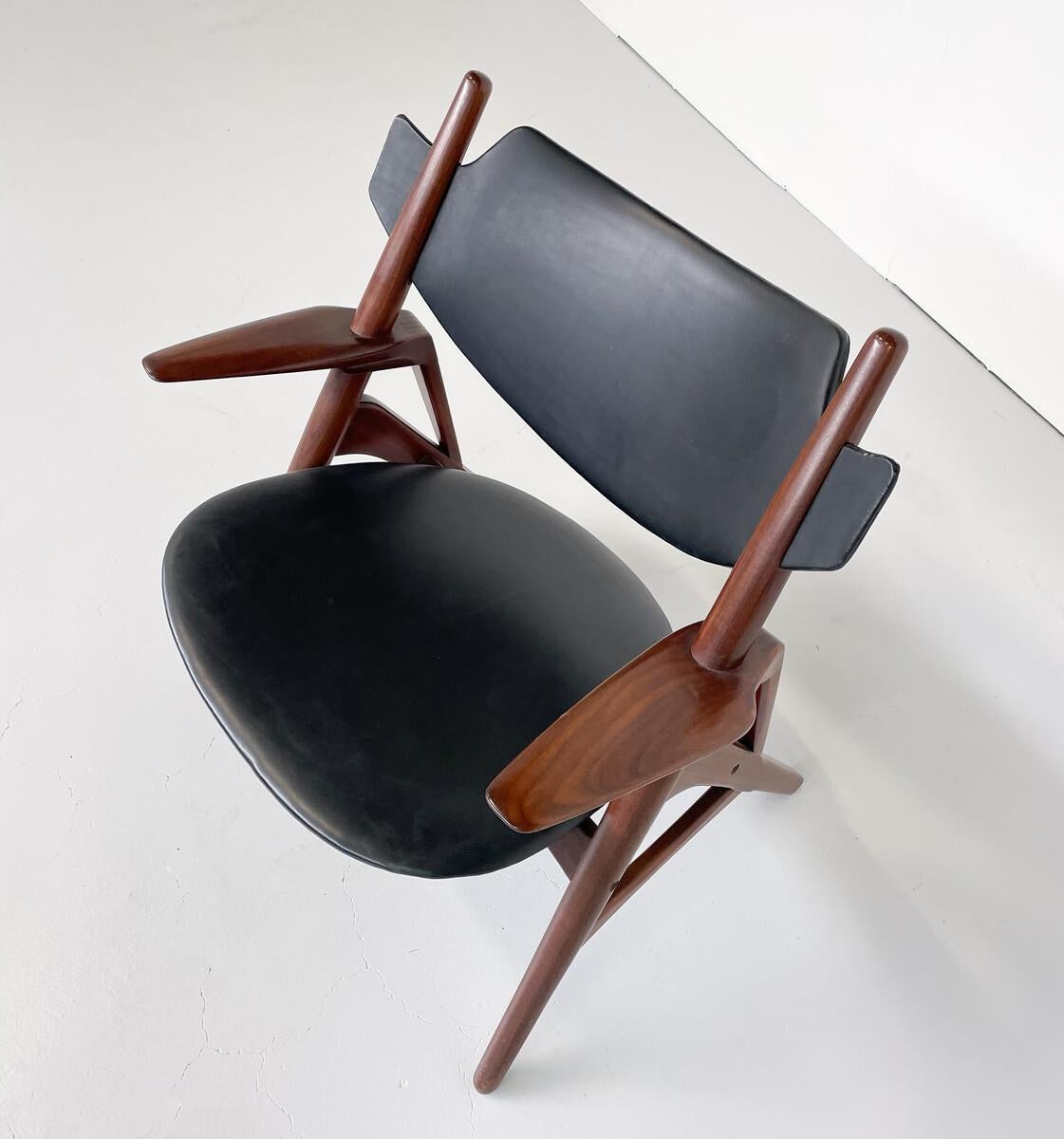 Chaise moderne du milieu du siècle par Hans Wegner, De Padova, années 1960