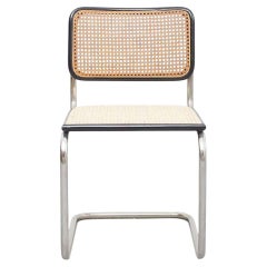 Mid-Century Modern Chair by Marcel Breuer, Wood & Rattan, France, 1970
