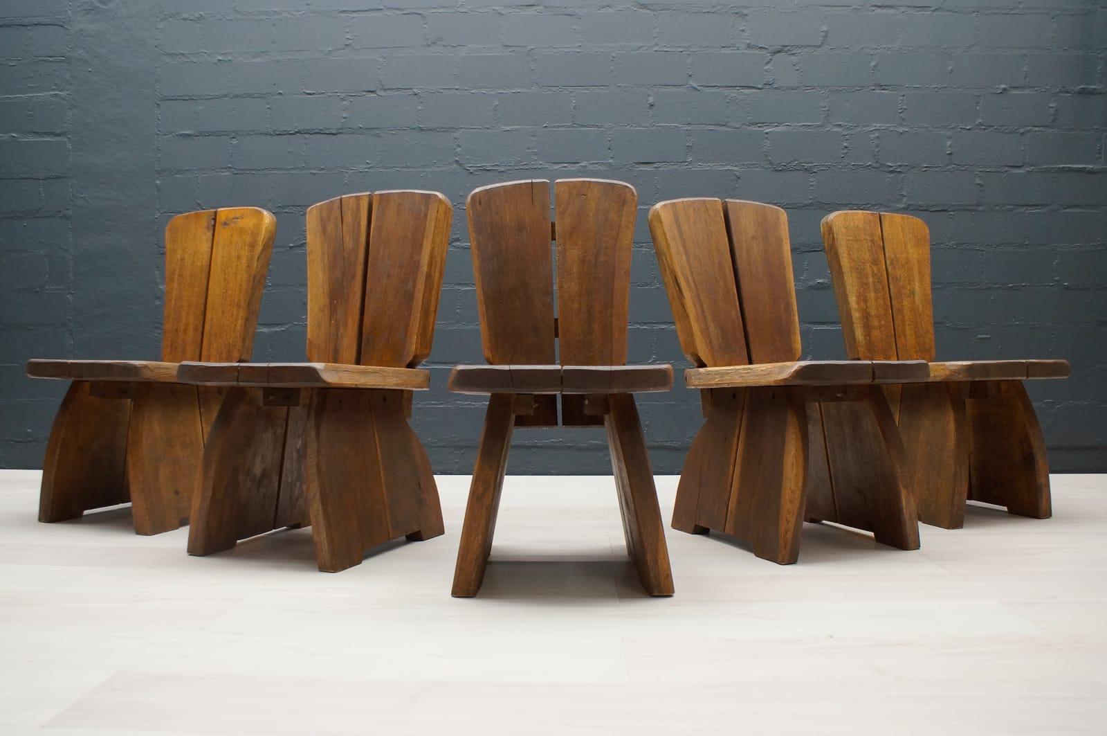 Französischer Prvincial-Stuhl aus Holz, 1960er Jahre im Angebot 4