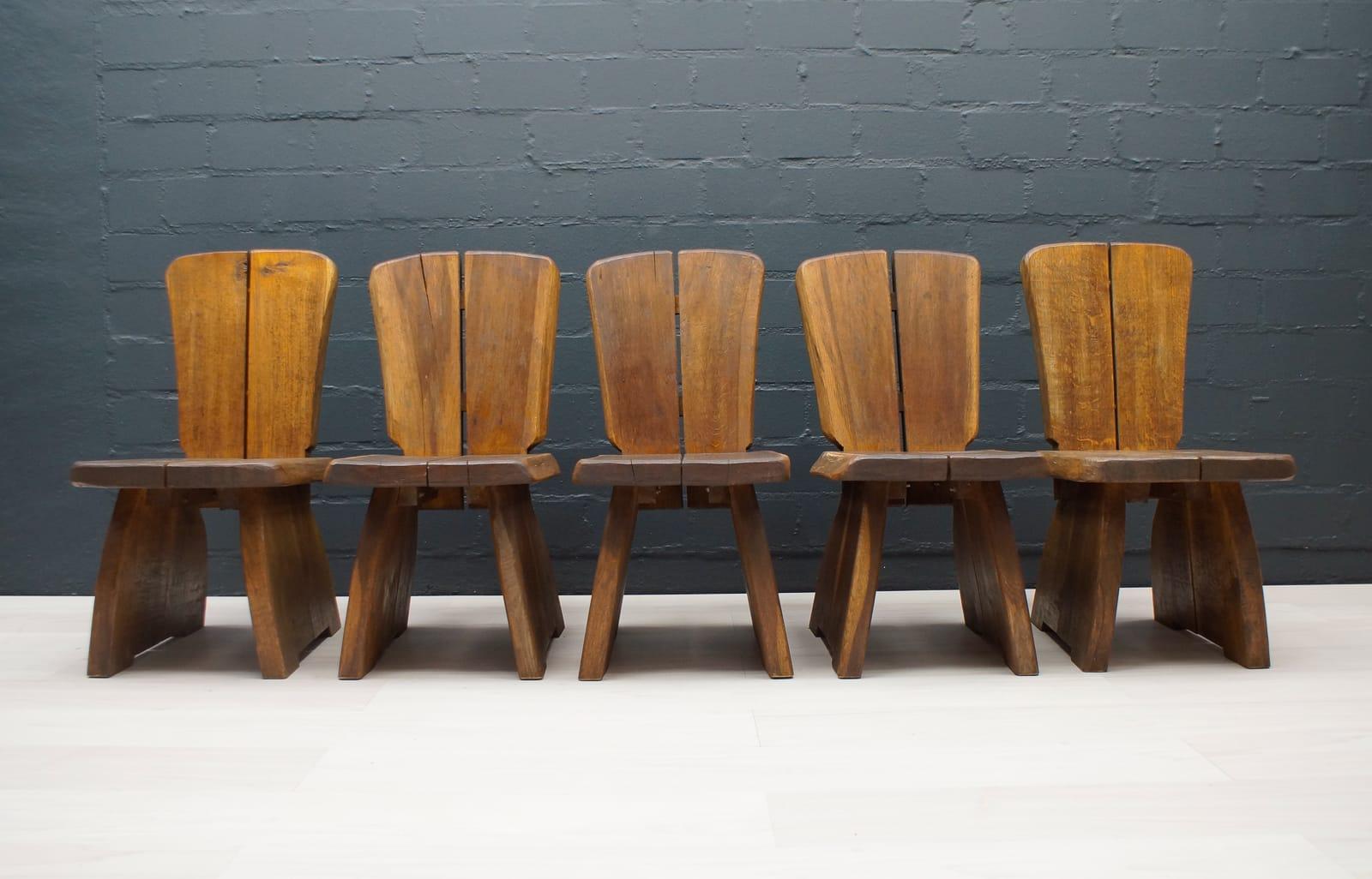 Französischer Prvincial-Stuhl aus Holz, 1960er Jahre im Angebot 5