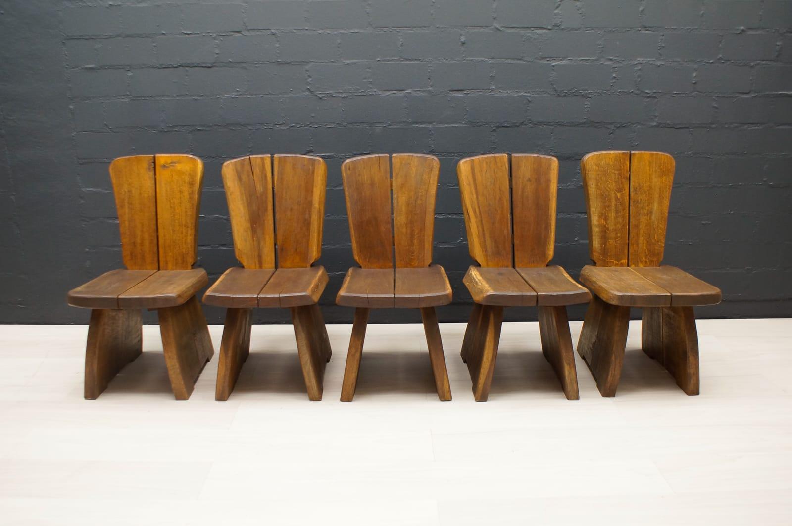 Französischer Prvincial-Stuhl aus Holz, 1960er Jahre im Angebot 6