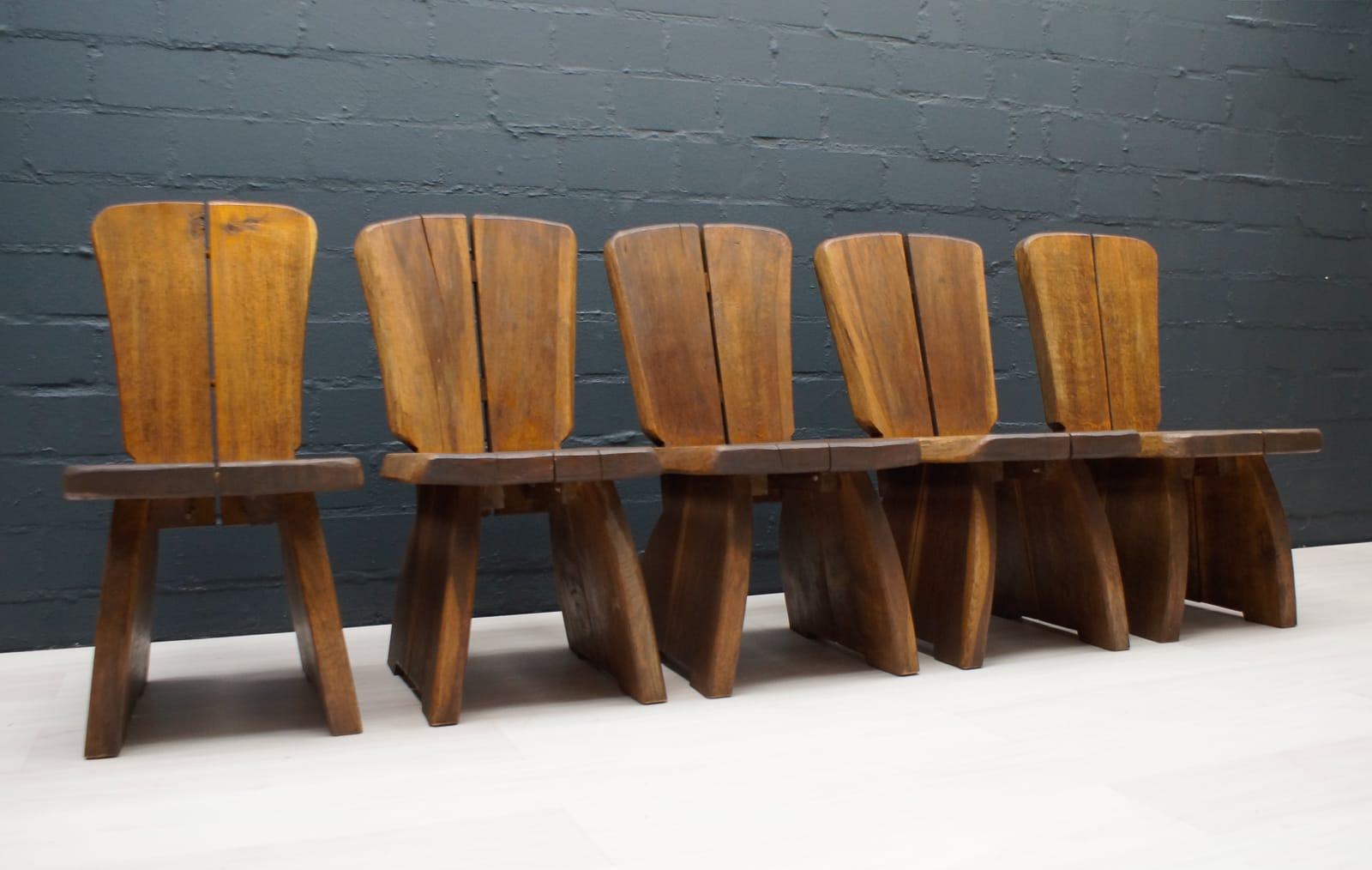Französischer Prvincial-Stuhl aus Holz, 1960er Jahre im Angebot 7