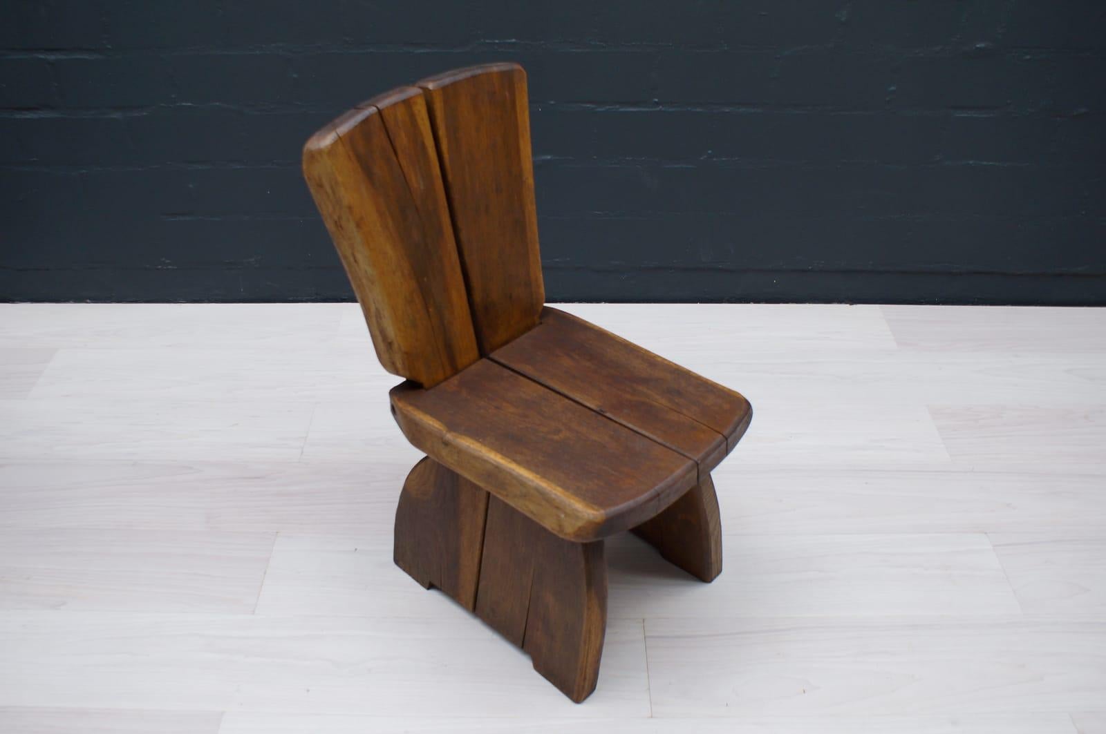 Französischer Prvincial-Stuhl aus Holz, 1960er Jahre (Eichenholz) im Angebot