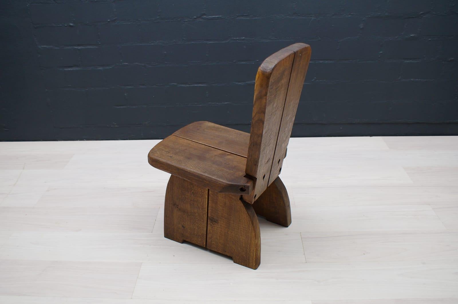 Oak Wooden French Prvincial Chair, 1960s For Sale