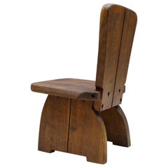 Mid-Century Modern Chair, Minimal Rustic Primitive Style, 1960s