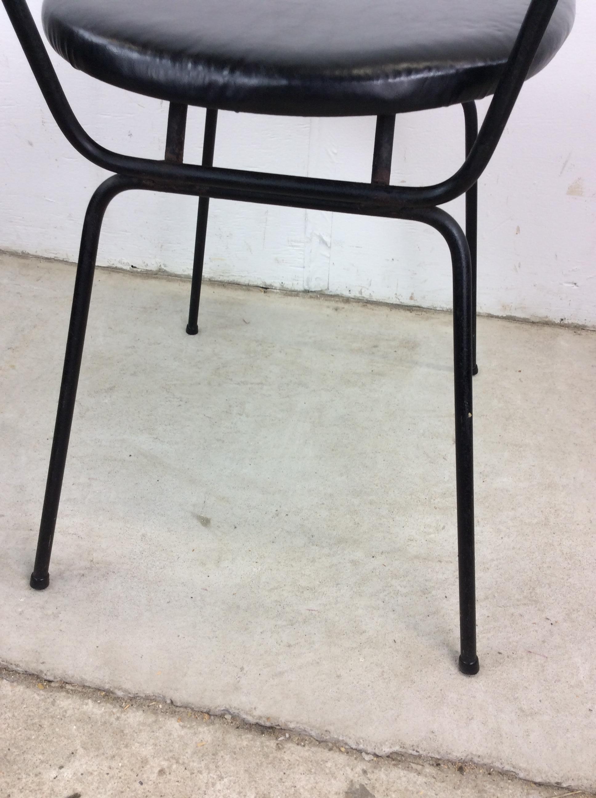 Mid Century Modern Chair with Bentwood Back & Black Vinyl by Clifford Pascoe For Sale 4