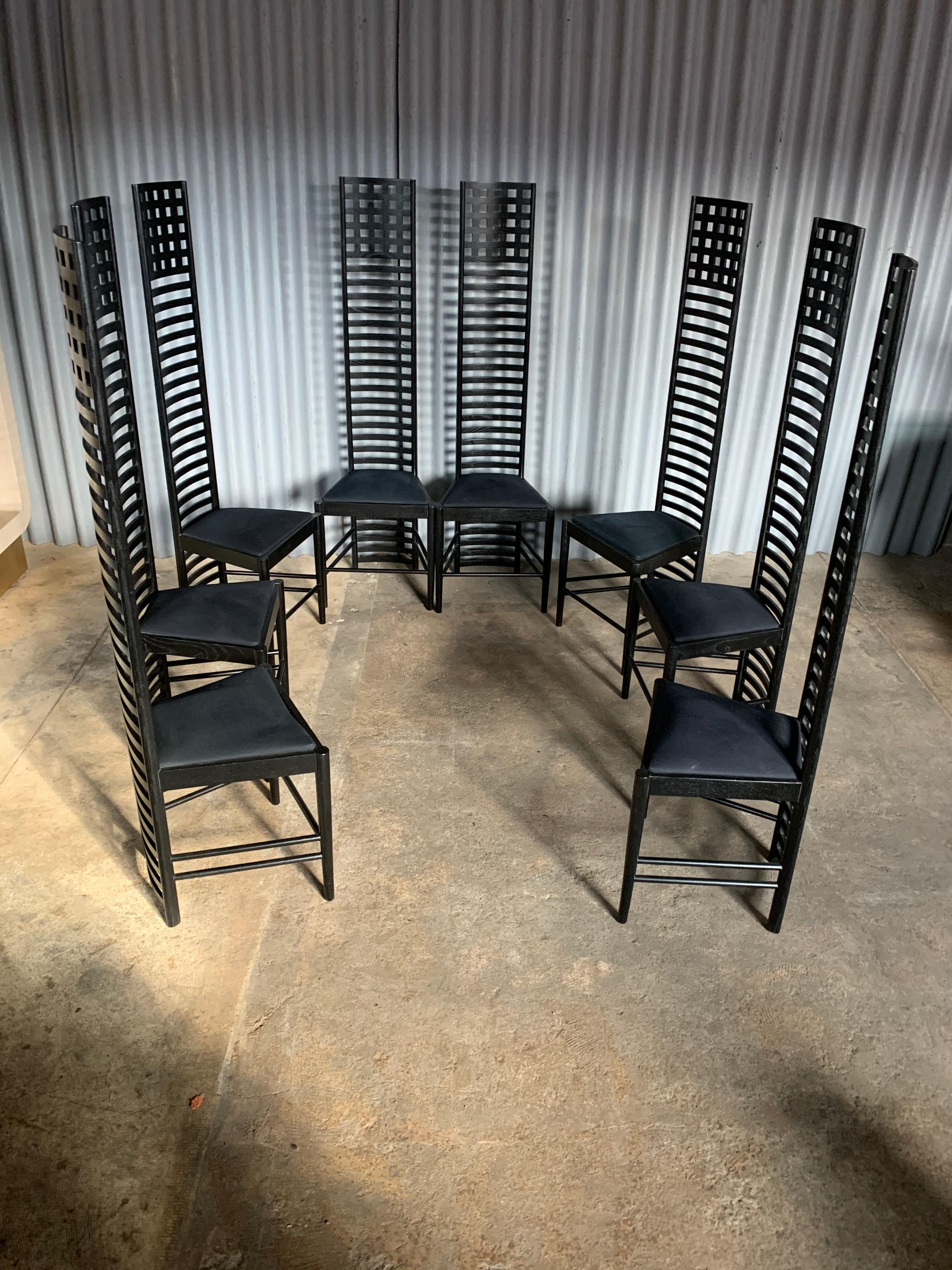 Arts and Crafts Mid-Century Modern Chairs after Charles Rennie Mackintosh 292 Hill House