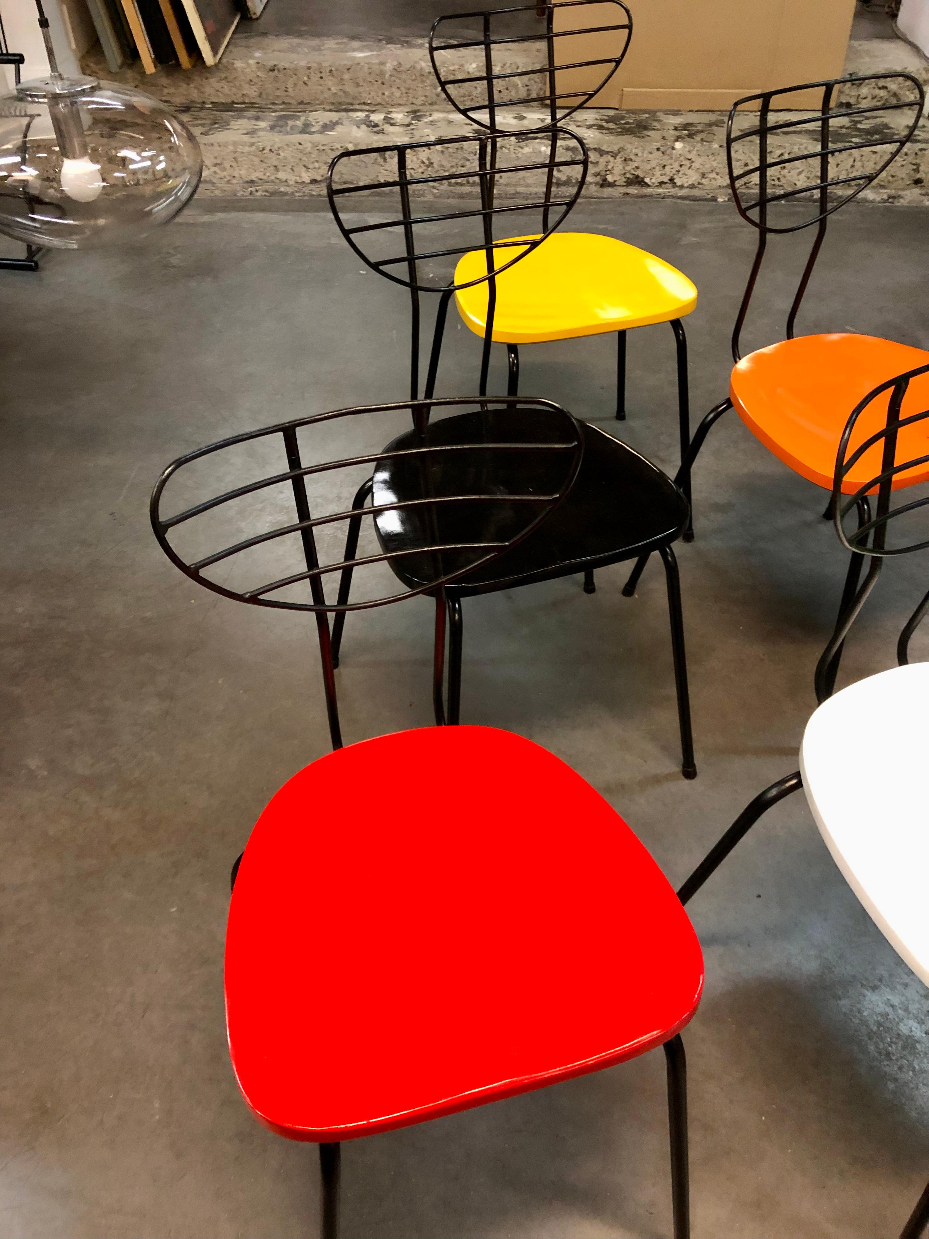 Mid-Century Modern Chairs « Radar «  Att. to Willy Van Der Meeren In Fair Condition For Sale In Bruxelles, BE