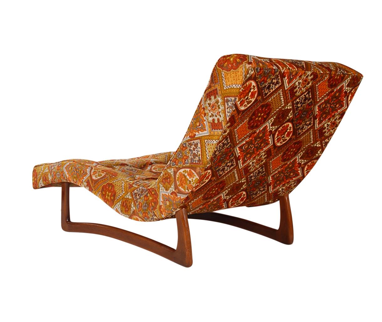 American Mid-Century Modern Chaise Lounge Chair in Walnut by Adrian Pearsall