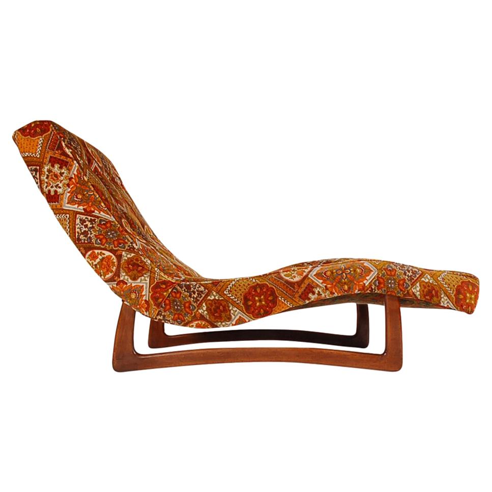 Mid-Century Modern Chaise Lounge Chair in Walnut by Adrian Pearsall