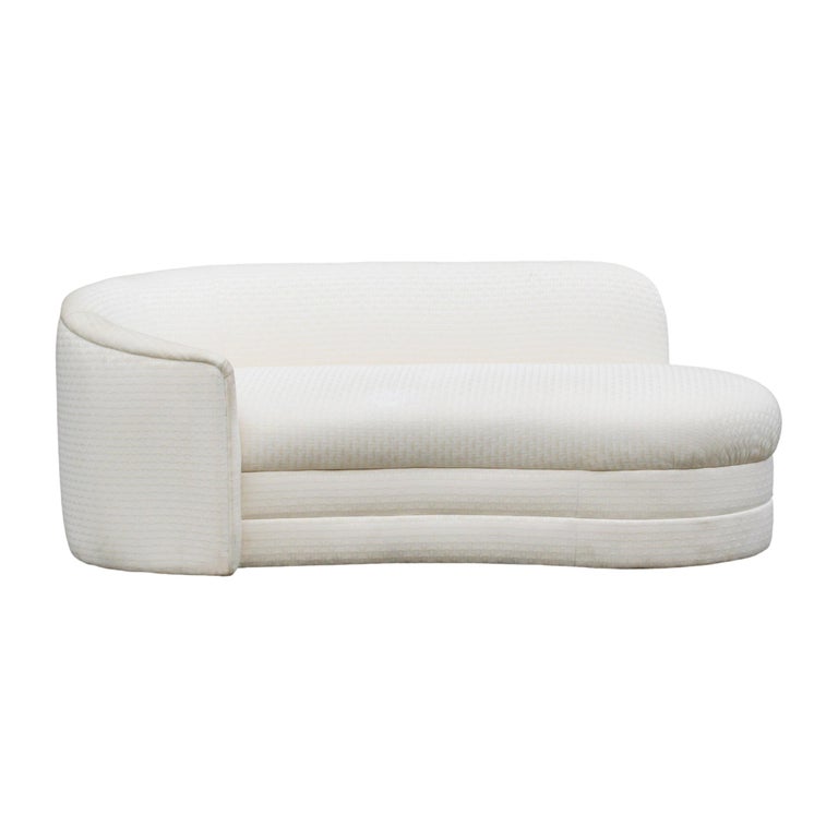 Mid Century Modern Chaise Lounge Sofa, White Chaise Sofa