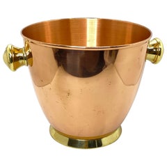 Mid-Century Modern Champagne Cooler Ice Bucket Cooper Brass, Germany, 1950s