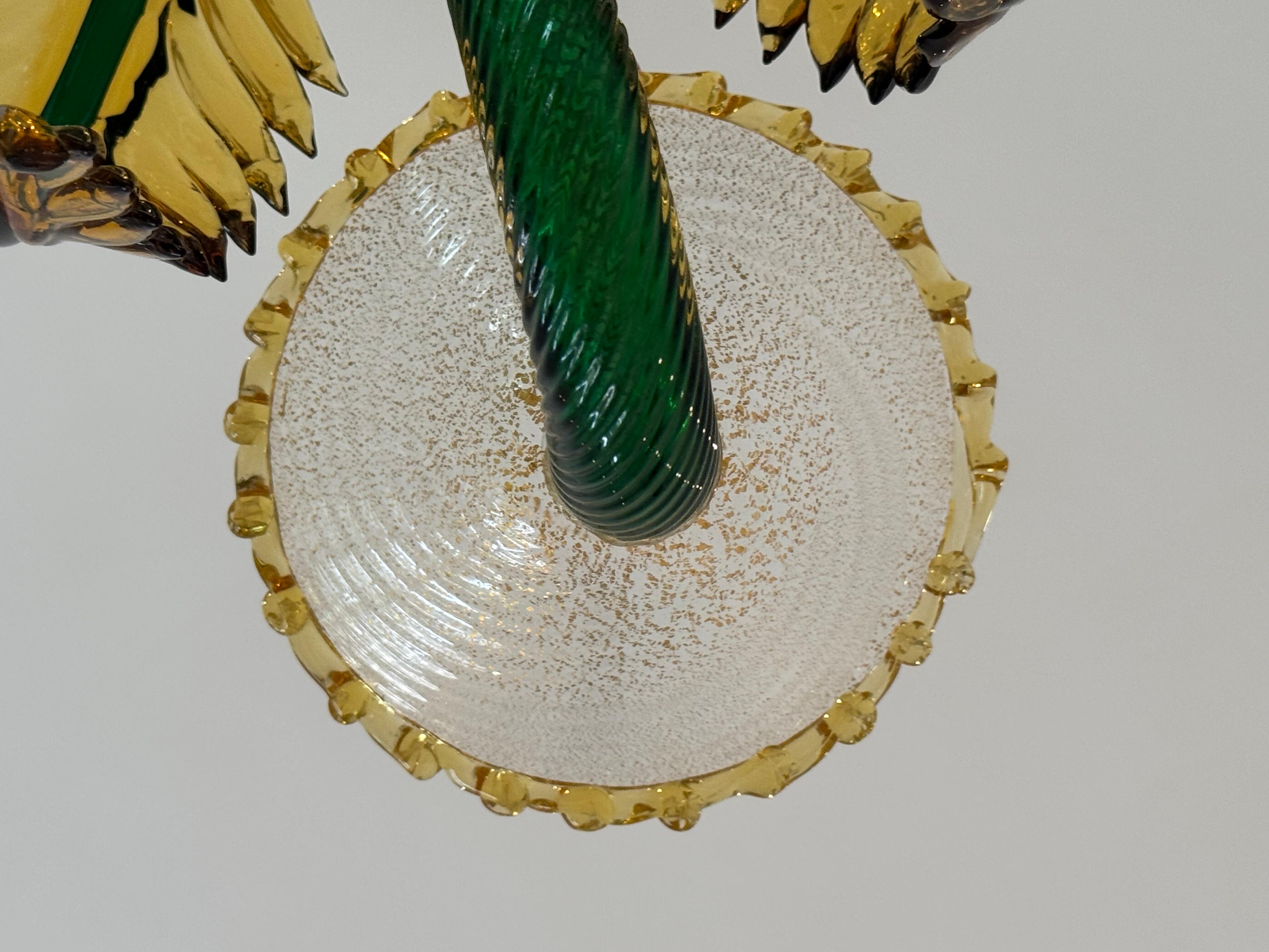 Mid Century Modern Chandelier attr. Seguso Factroy, Sommerso Glass, ca. 1940 In Good Condition For Sale In Merida, Yucatan