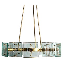 Mid-Century Modern Chandelier Attributed to Gino Paroldo for Fontana Arte