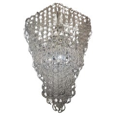 Lustre moderne du milieu du siècle par Angelo Mangiarotti pour Vistosi, 1970