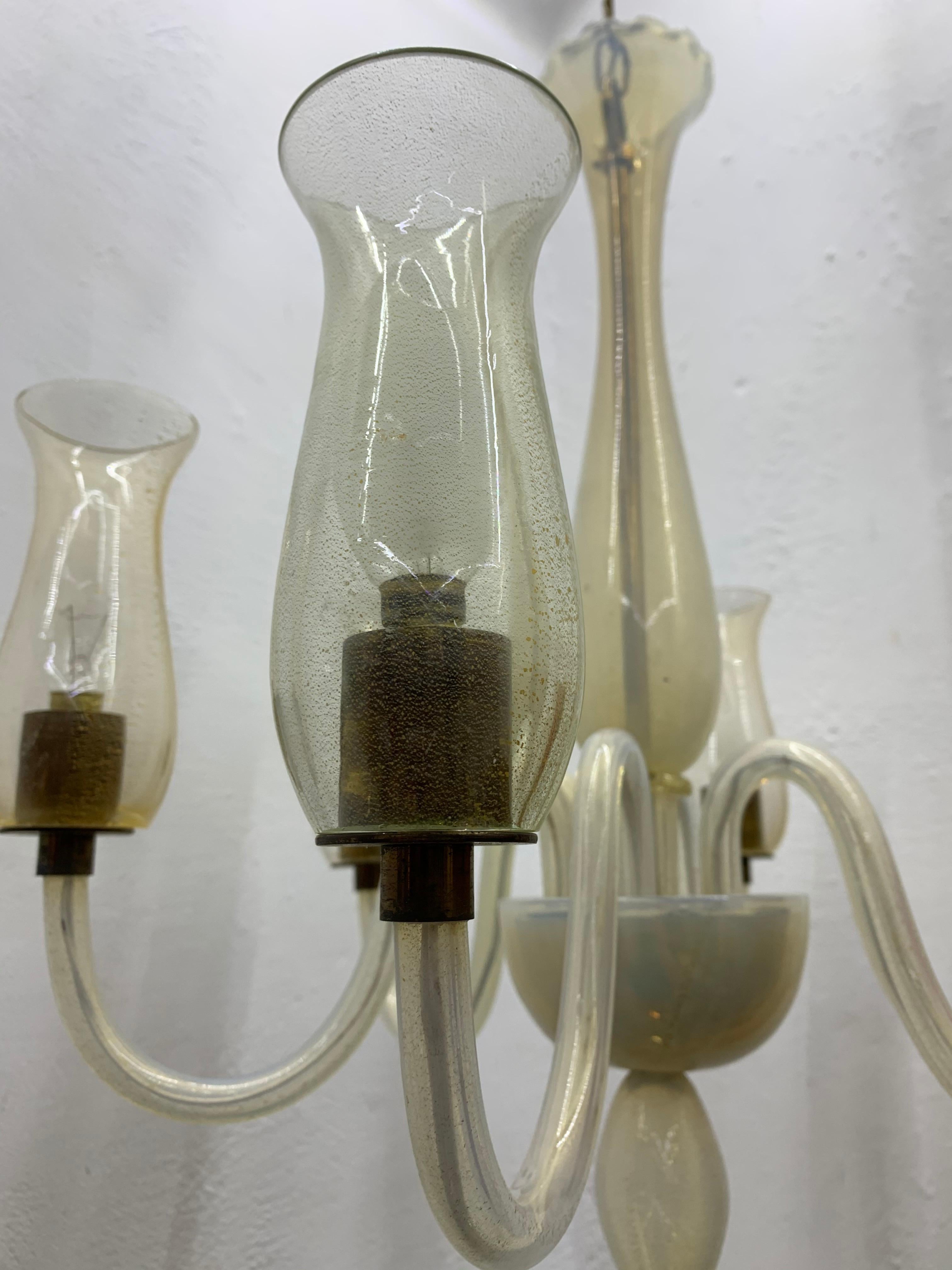 Lampadario moderno di metà secolo di Cenedese in vetro di Murano, circa 1970 in vendita 6