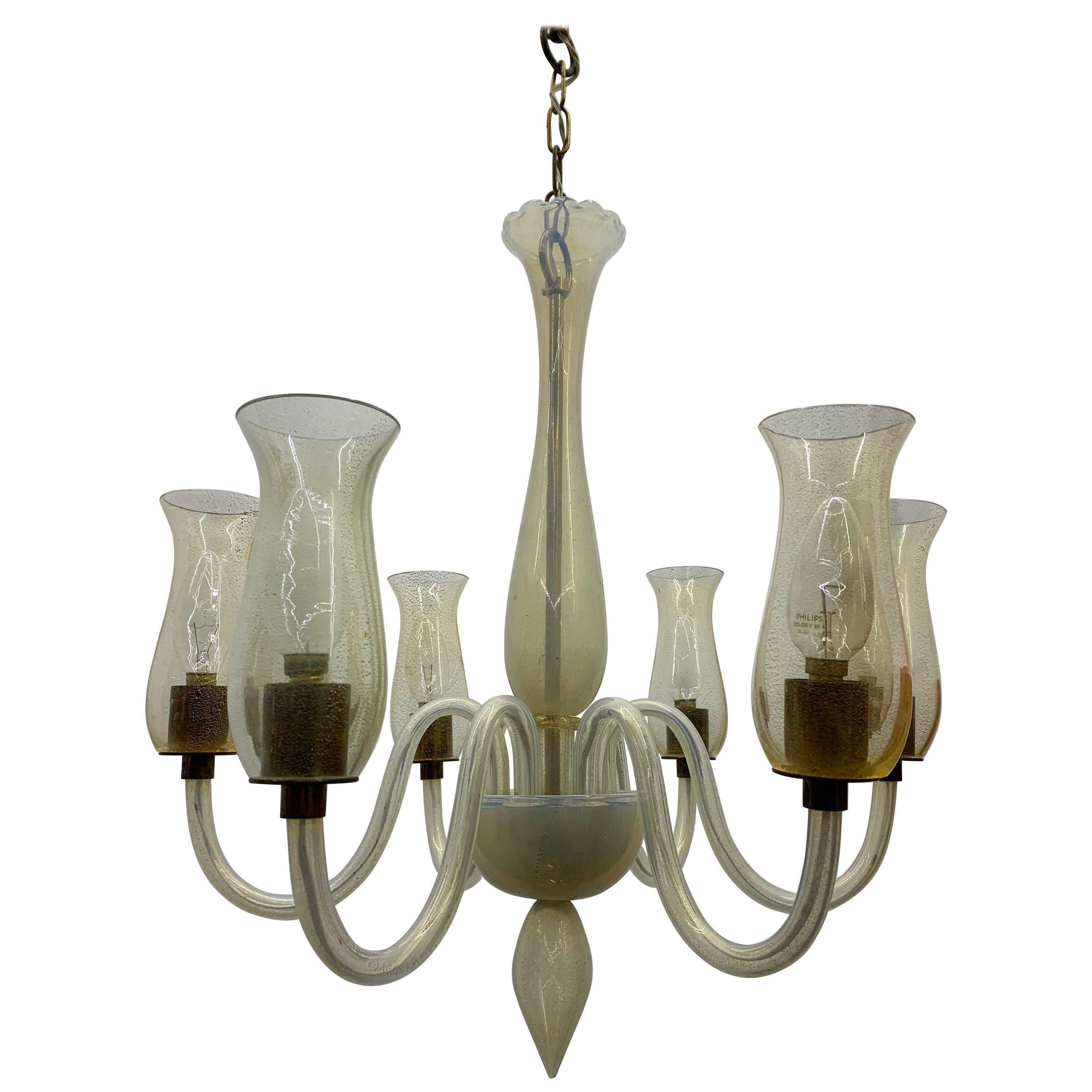 Mid-Century Modern Chandelier by Cenedese in Murano Glass, circa 1970