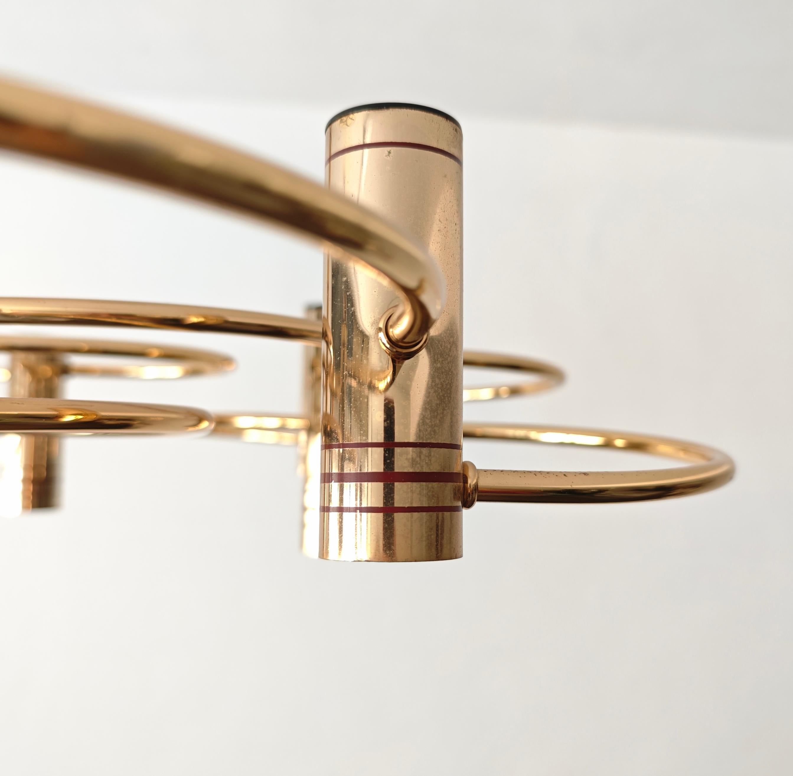 Araña moderna de mediados de siglo de Gaetano Sciolari Design Italia Años 70 en venta 4