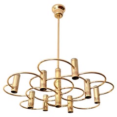 Moderner Kronleuchter aus der Mitte des Jahrhunderts von Gaetano Sciolari Design, Italien 1970er Jahre