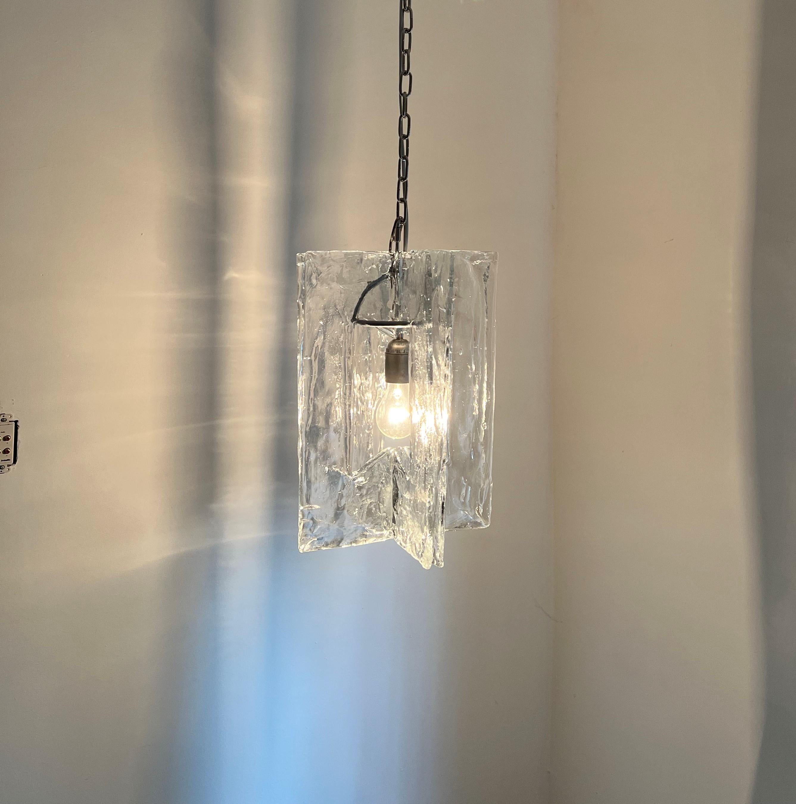 Lampadario moderno di metà secolo di Mazzega in vetro di Murano, circa 1970 in vendita 6