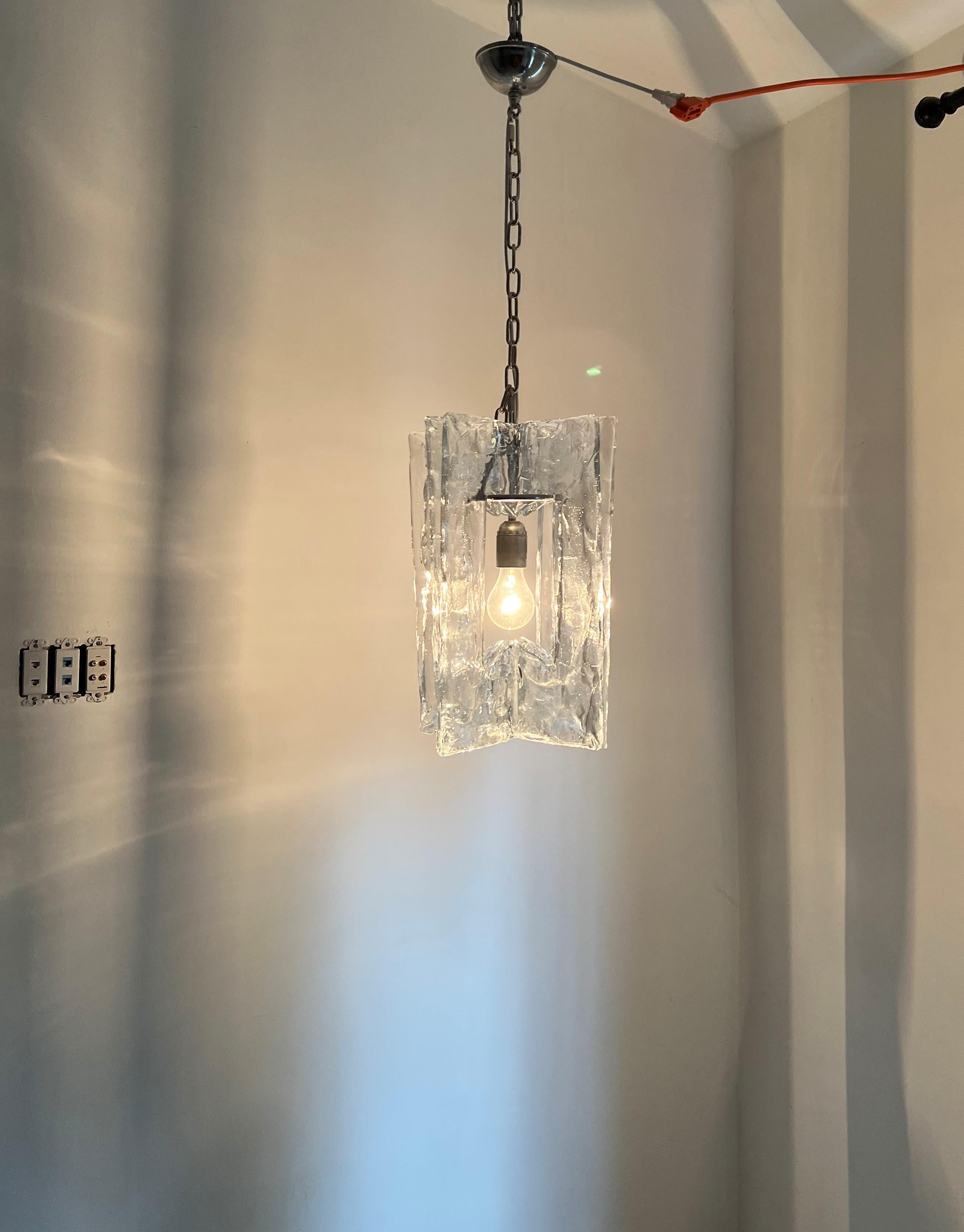 Lampadario moderno di metà secolo di Mazzega in vetro di Murano, circa 1970 in vendita 9