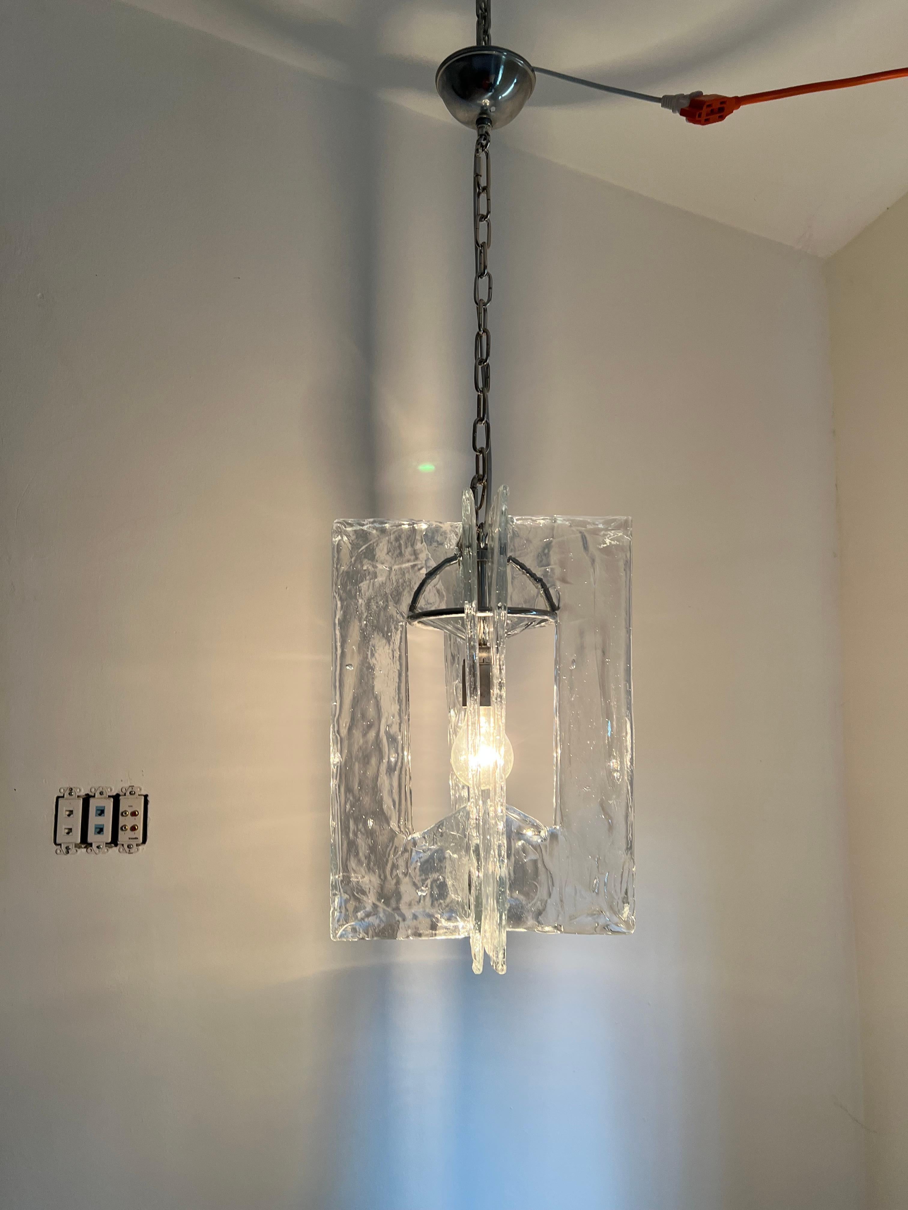 Lampadario moderno di metà secolo di Mazzega in vetro di Murano, circa 1970 in vendita 11