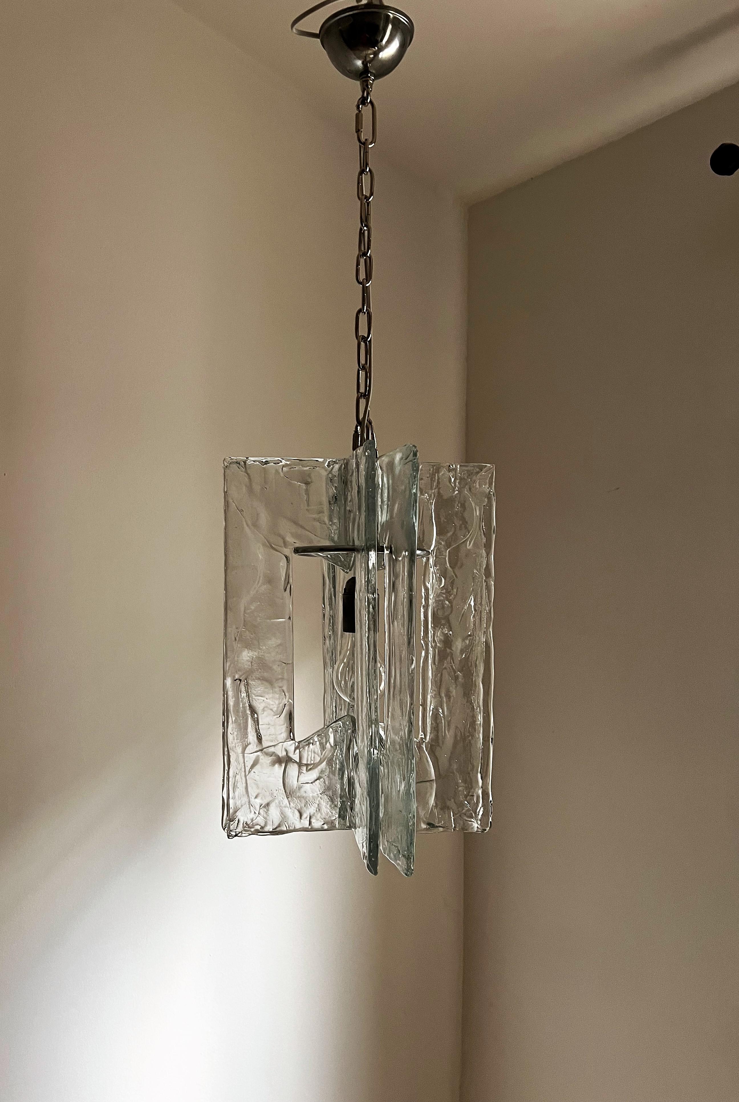 Mid-Century Modern Chandelier by Mazzega in Murano Glass, circa 1970 For Sale 1