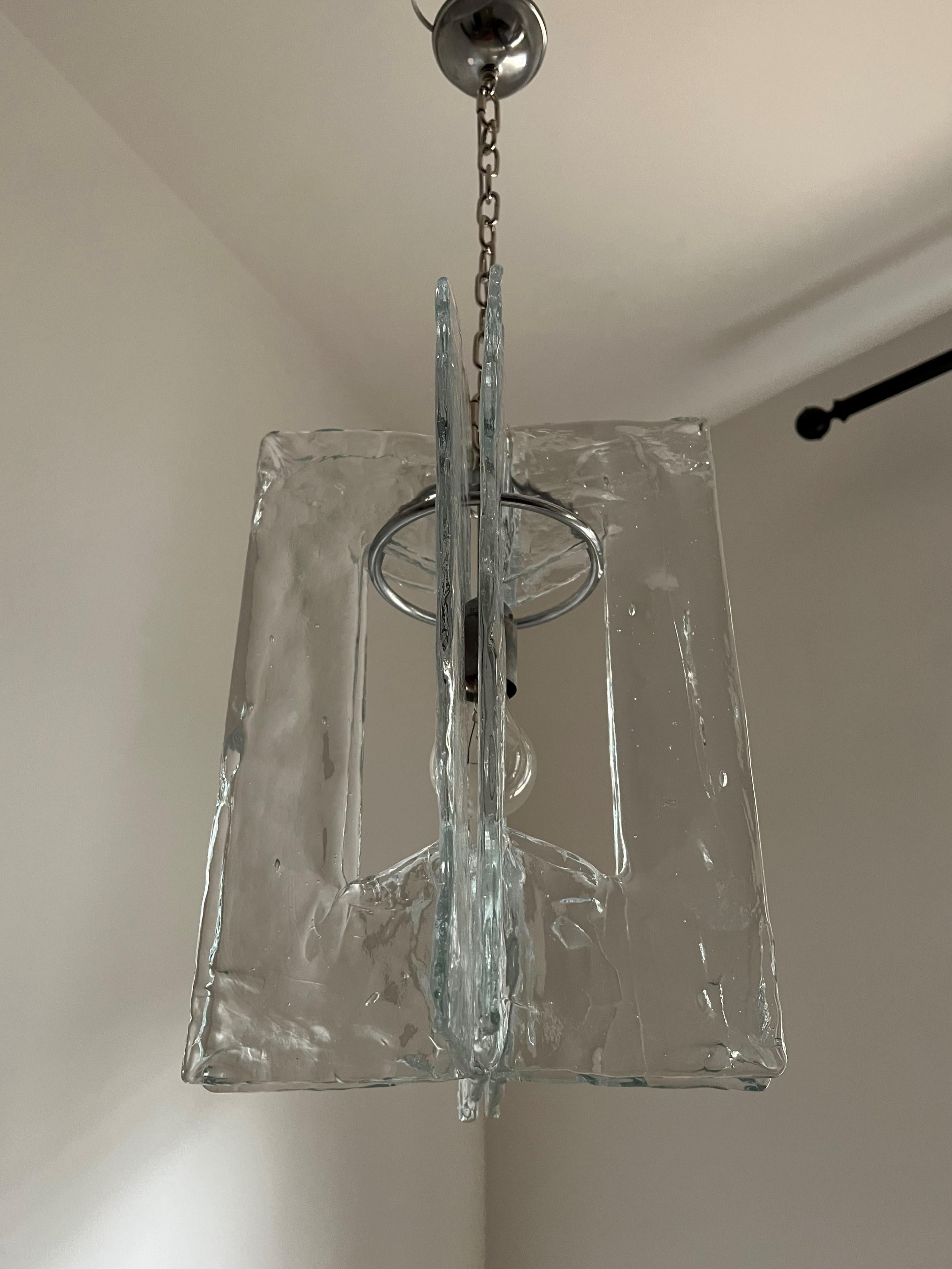 Mid-Century Modern Chandelier by Mazzega in Murano Glass, circa 1970 For Sale 4