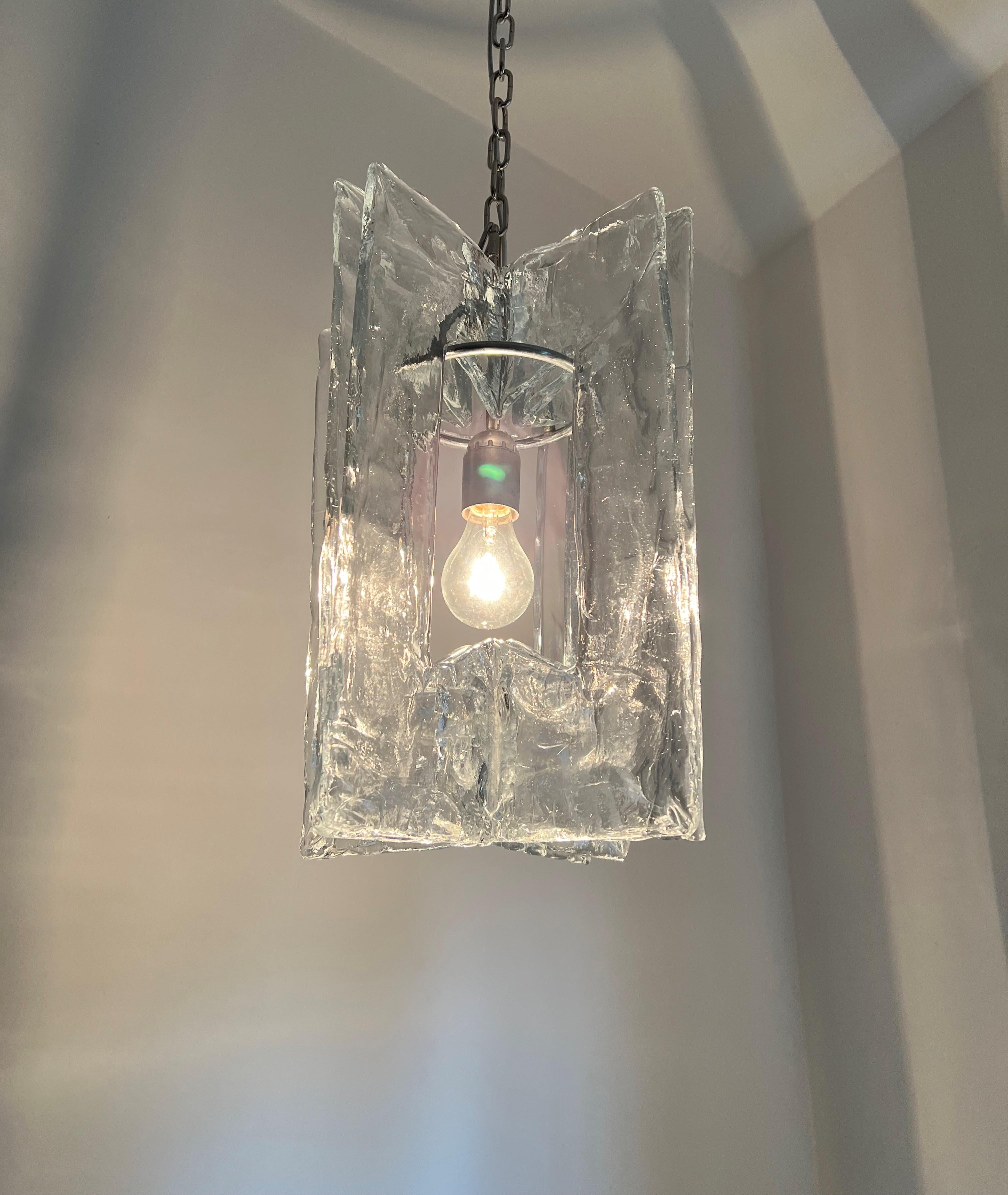 Lampadario moderno di metà secolo di Mazzega in vetro di Murano, circa 1970 in vendita 4