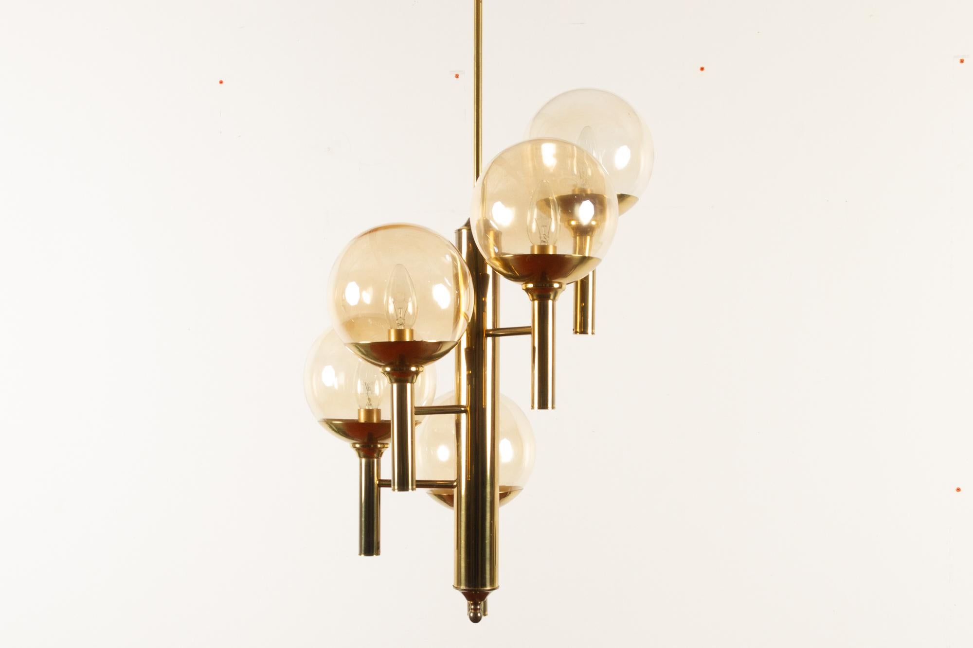 Norwegian Mid-Century Modern Chandelier by Svend Mejlstrøm for Mejlstrøm Belysning, 1960s