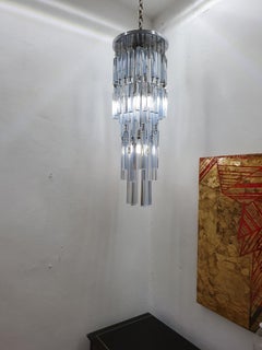 Mid-Century Modern Chandelier by Venini in Murano Glass, Italy, circa 1970