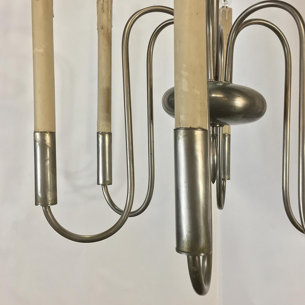 Aluminum Mid-Century Modern Chandelier For Sale