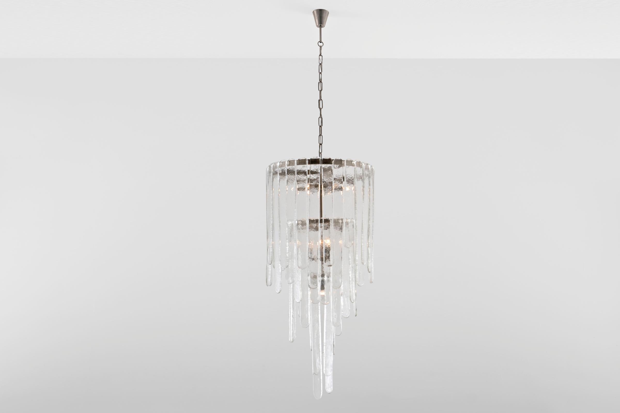 Mid-20th Century Mid-Century Modern Chandelier in Murano Glass by Carlo Nason for Mazzega, 1969