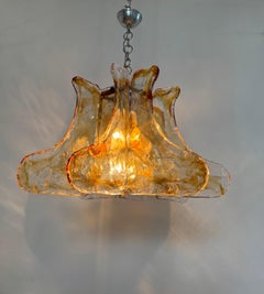 Mid Century Modern chandelier in Murano glass by Mazzega, ca 1970