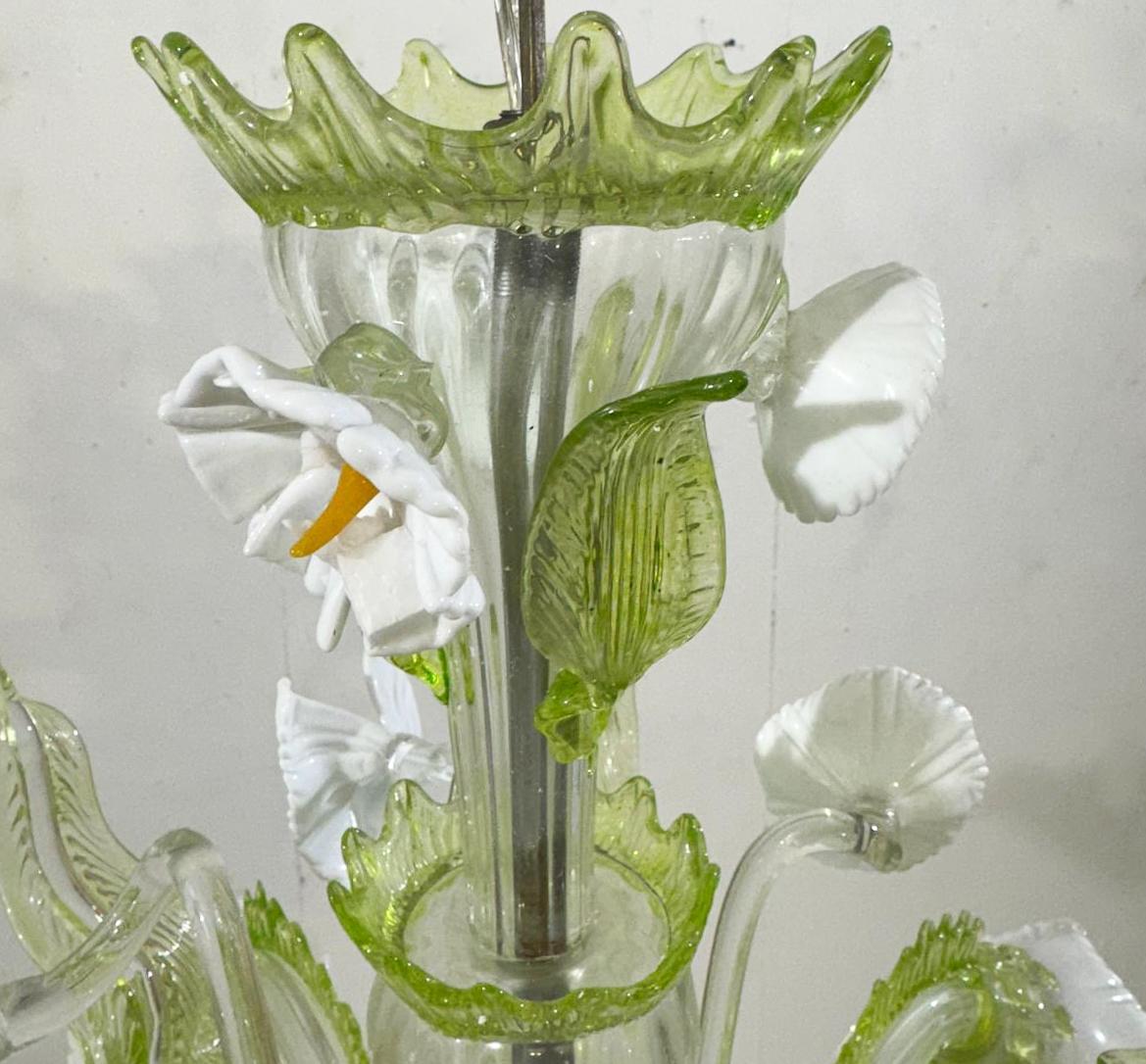 Mid-Century Modern Chandelier, Italy, Murano Glass, 1950s In Good Condition For Sale In Brussels, BE