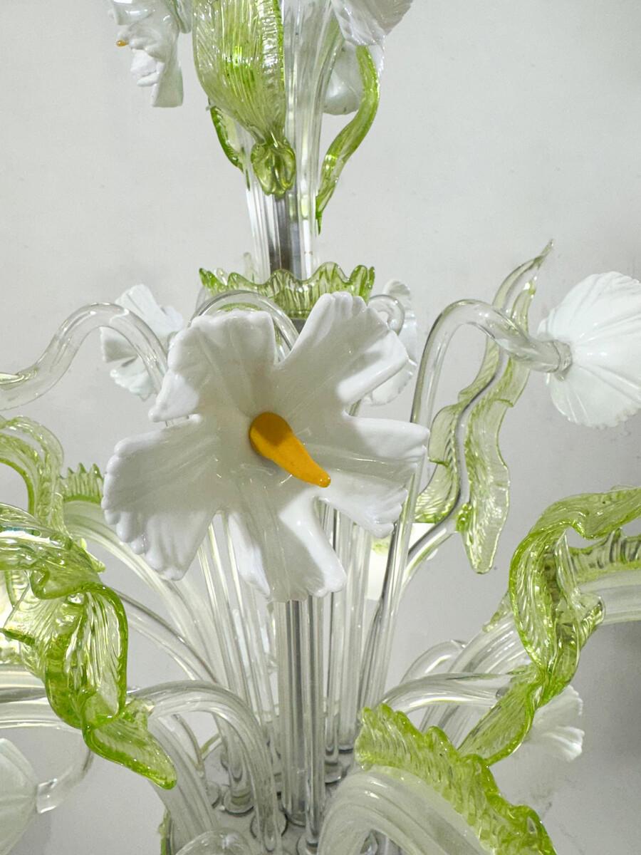 Mid-20th Century Mid-Century Modern Chandelier, Italy, Murano Glass, 1950s For Sale