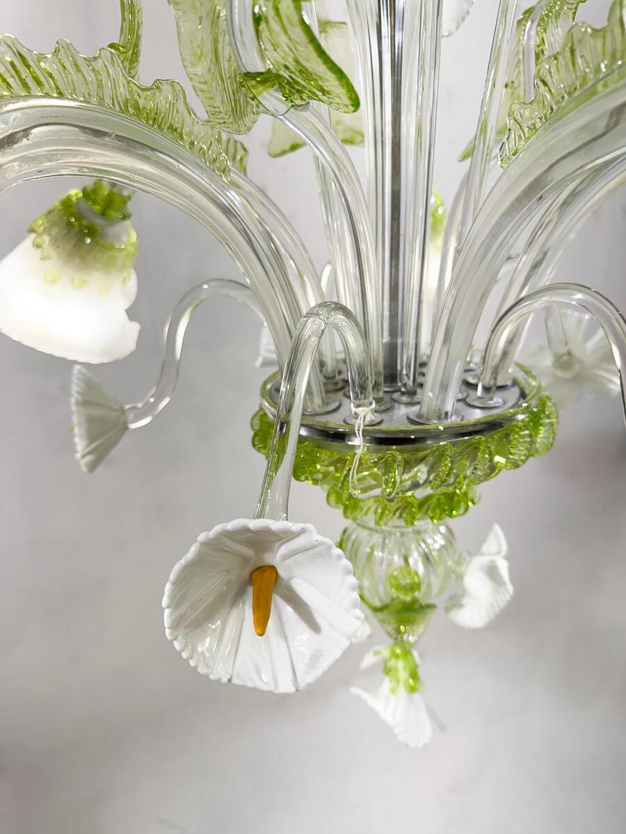 Mid-Century Modern Chandelier, Italy, Murano Glass, 1950s For Sale 1