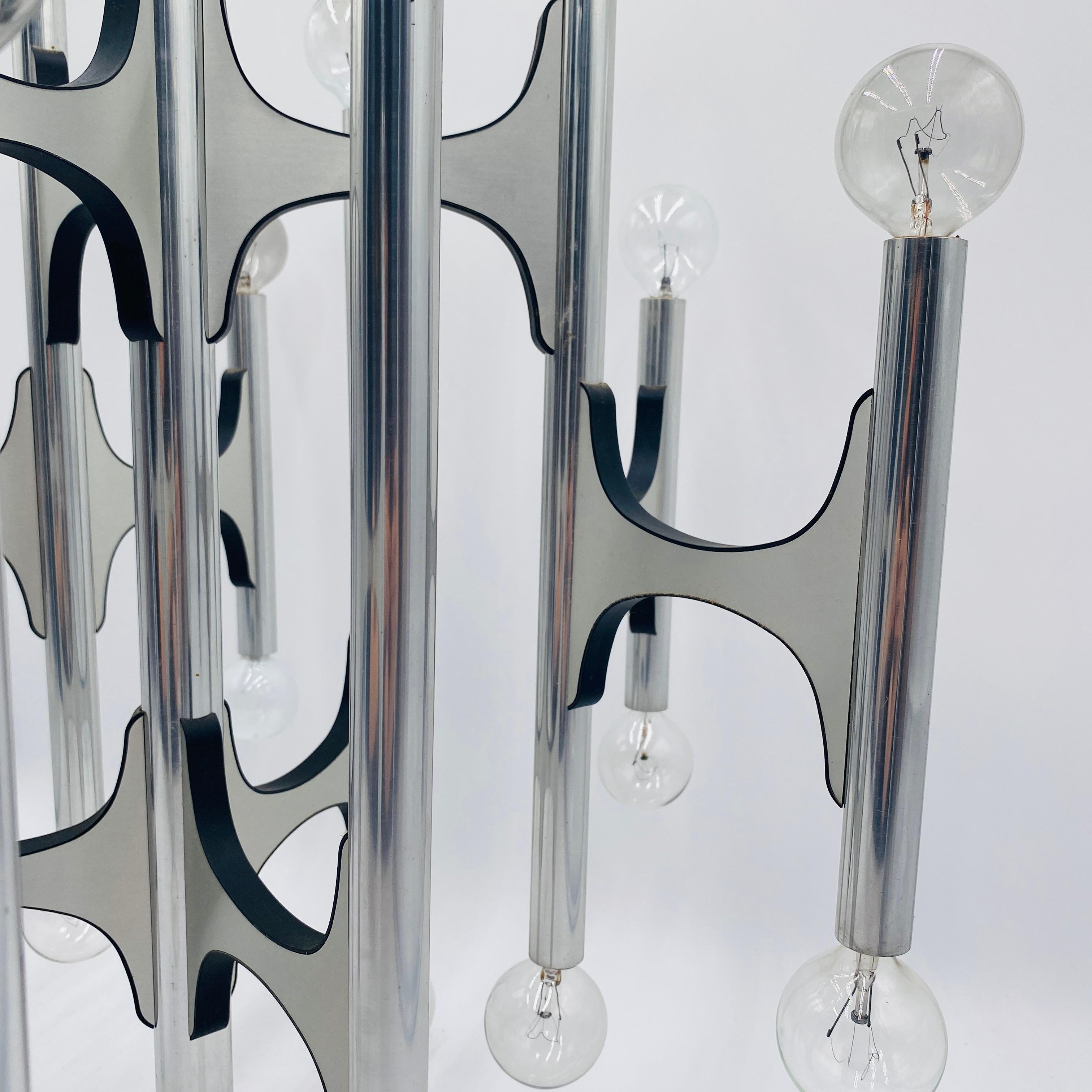 Mid Century Modern Chandelier Light Lamp by Gaetano Sciolari for Lightolier For Sale 3