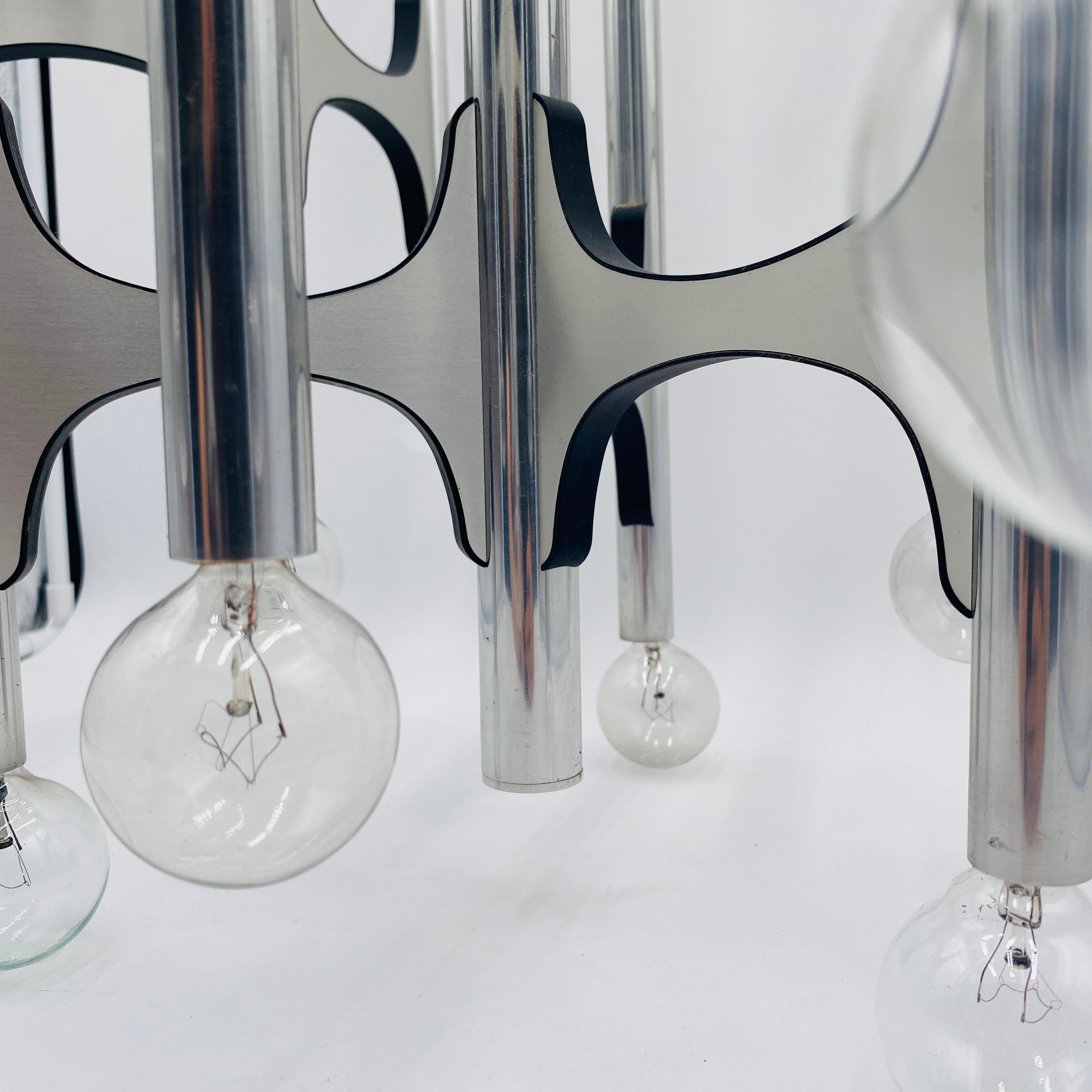 Mid Century Modern Chandelier Light Lamp by Gaetano Sciolari for Lightolier For Sale 1