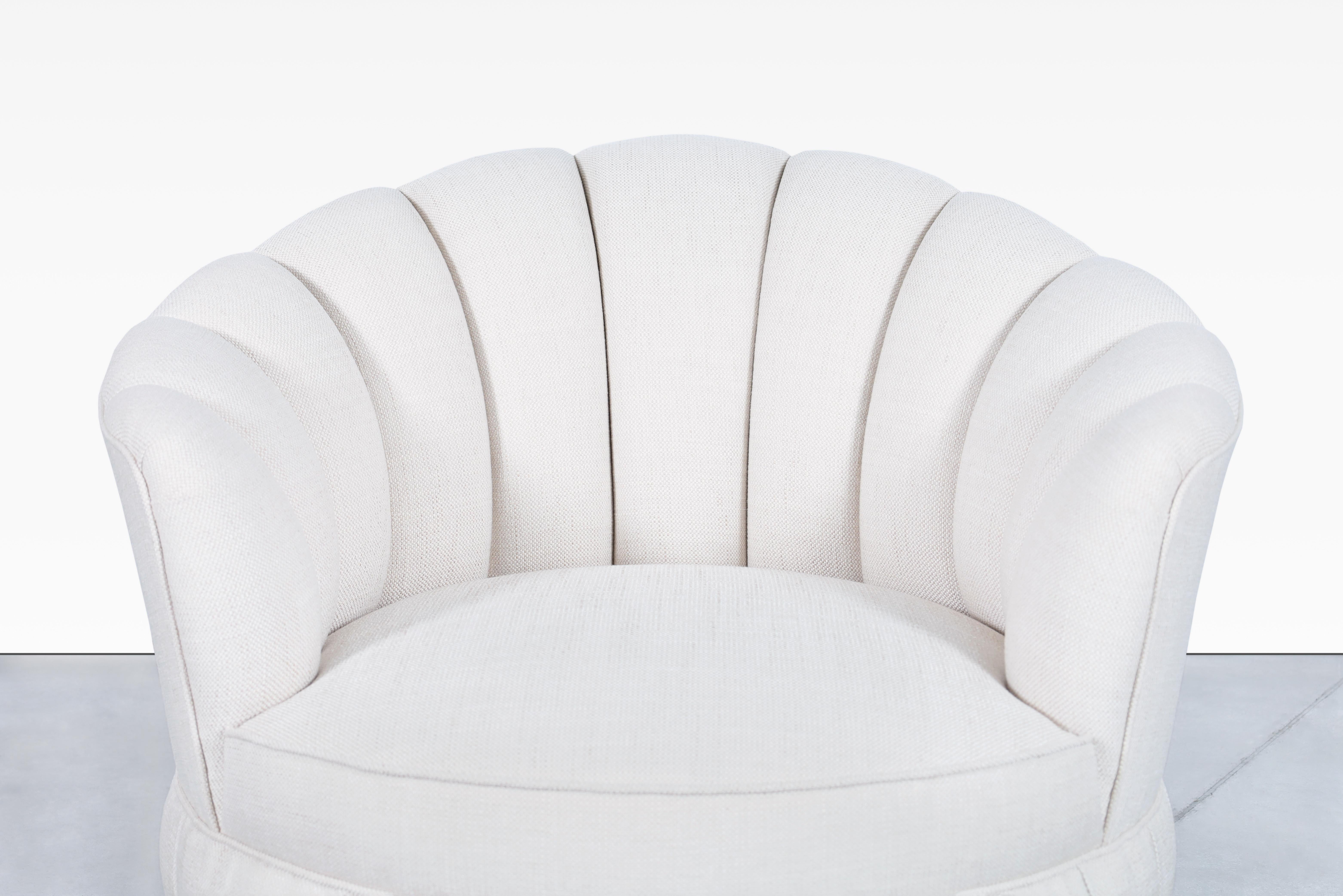Tissu Chaises longues pivotantes à dossier Channel Modernity en vente
