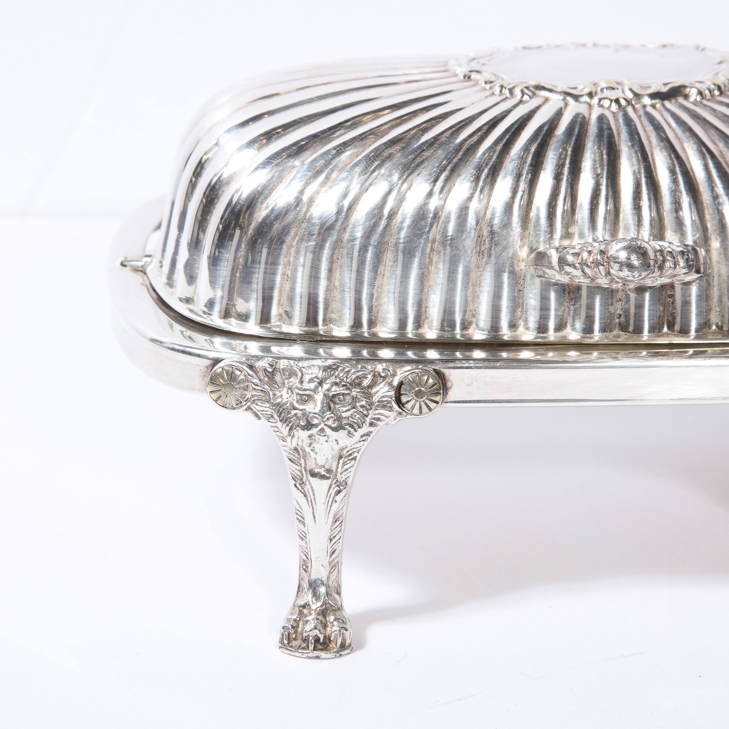 silver butter dish