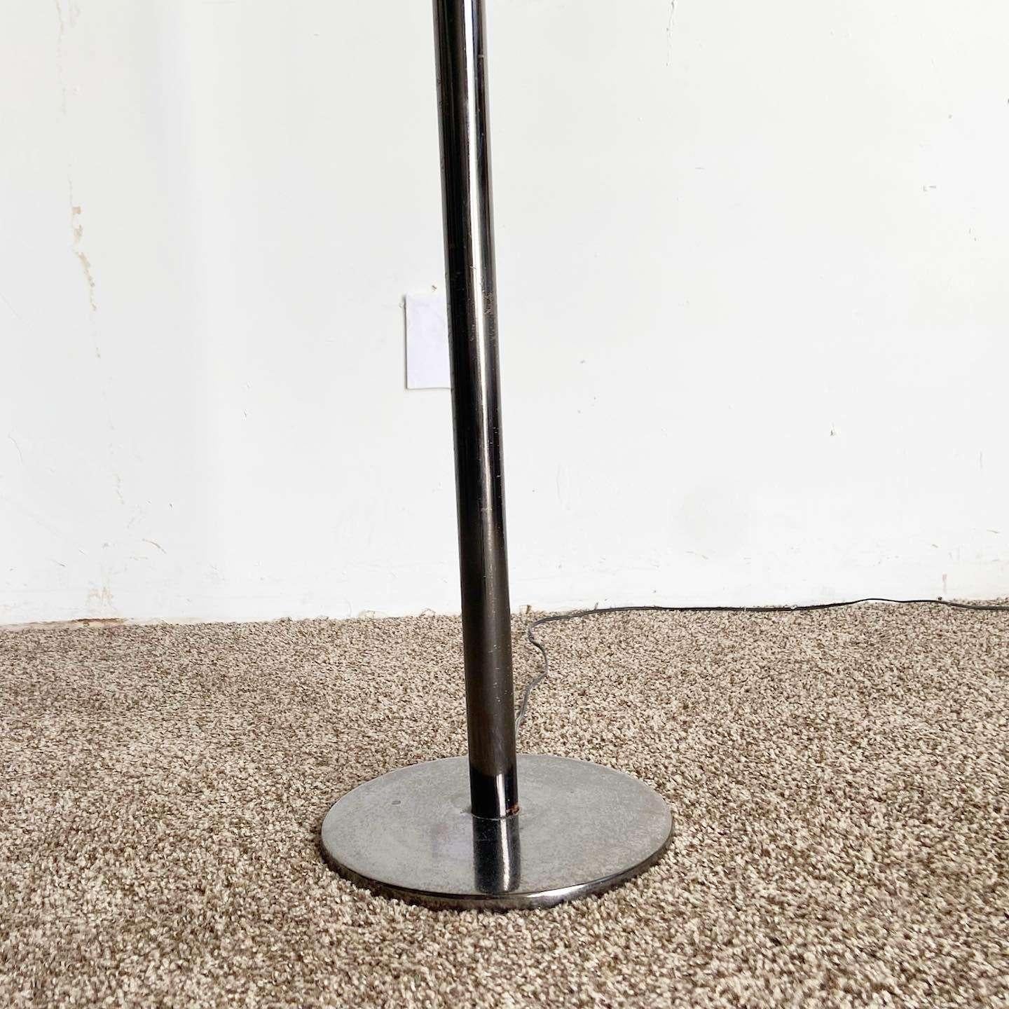 Mid-Century Modern Charcoal Laurel Floor Lamp In Good Condition For Sale In Delray Beach, FL