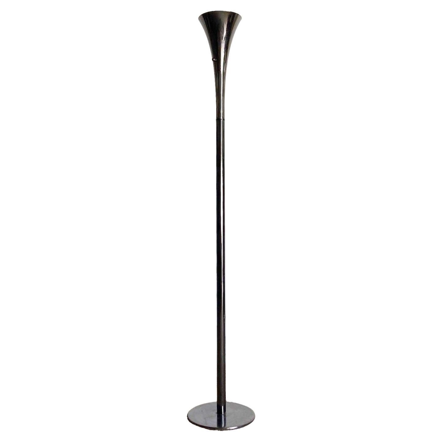 Mid-Century Modern Charcoal Laurel Floor Lamp