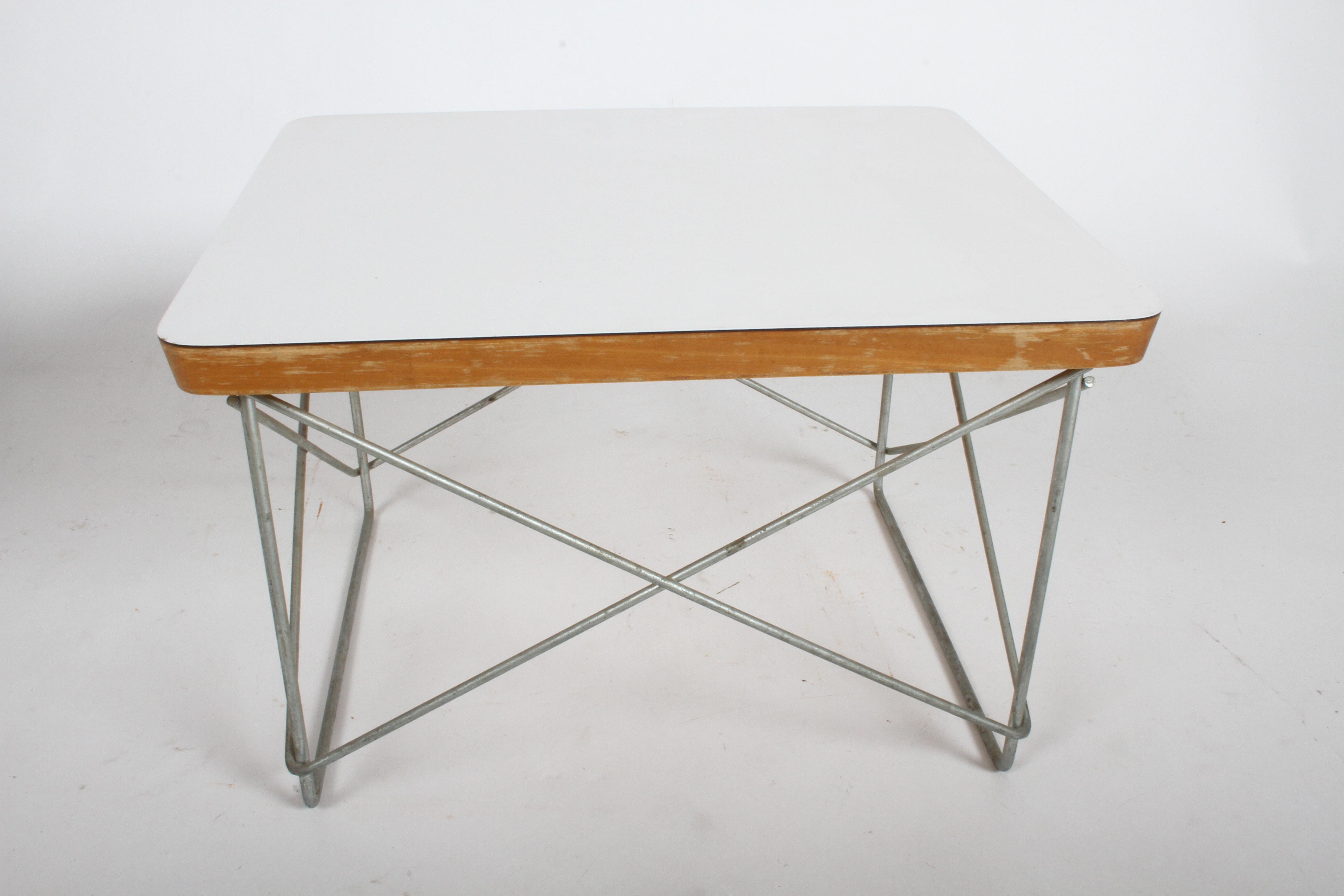 Mid-Century Modern Charles Eames for Herman Miller White Top LTR Tables 8