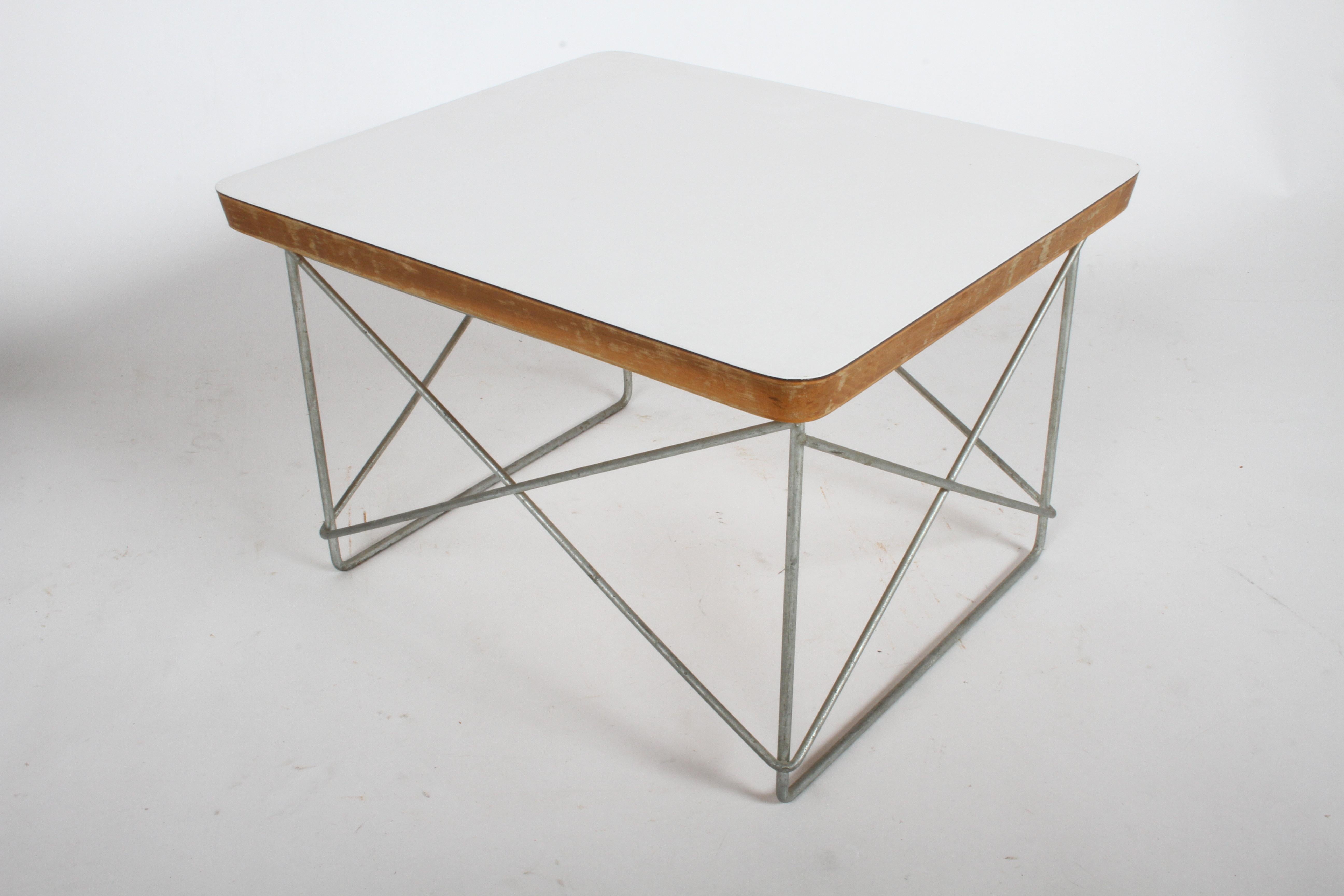 Mid-Century Modern Charles Eames for Herman Miller White Top LTR Tables 9