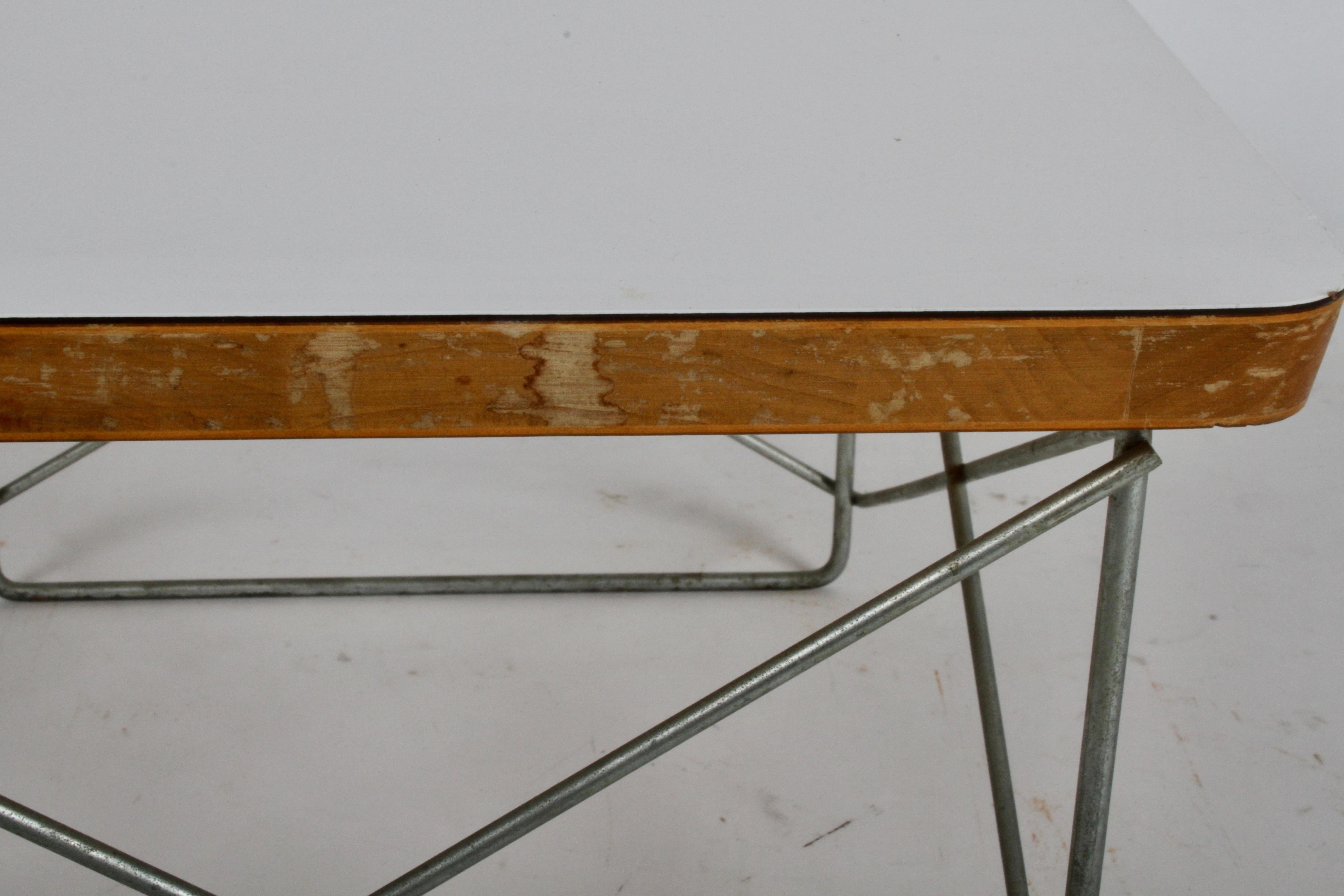 Mid-Century Modern Charles Eames for Herman Miller White Top LTR Tables 10